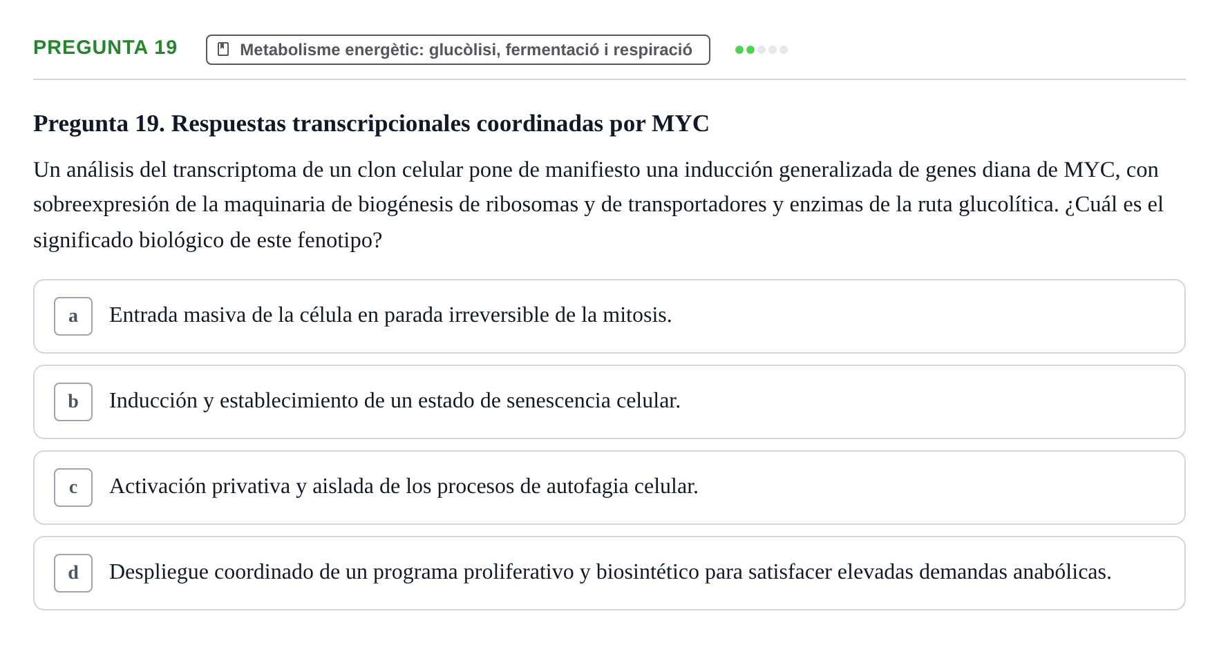 Enunciado: Pregunta 19