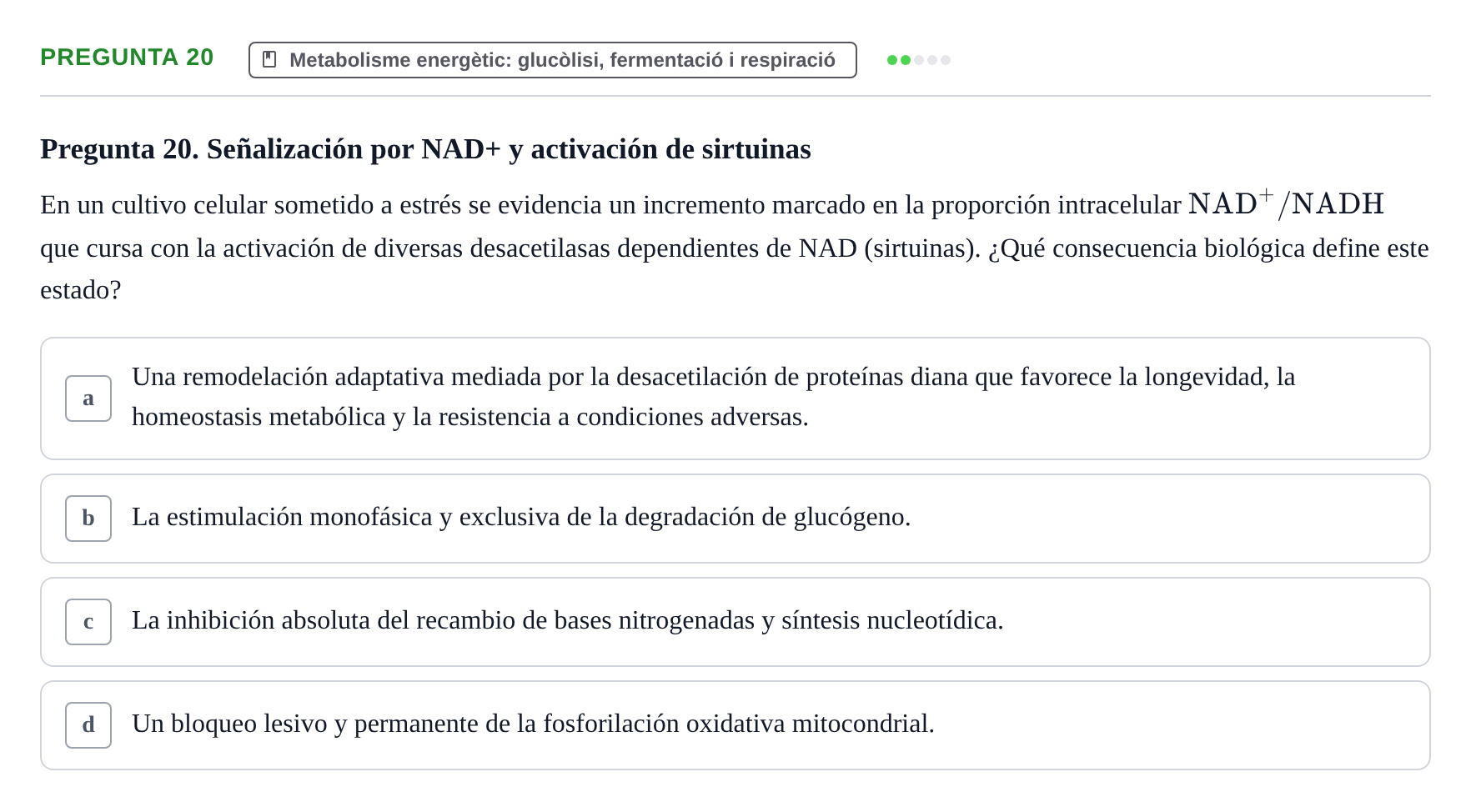 Enunciado: Pregunta 20