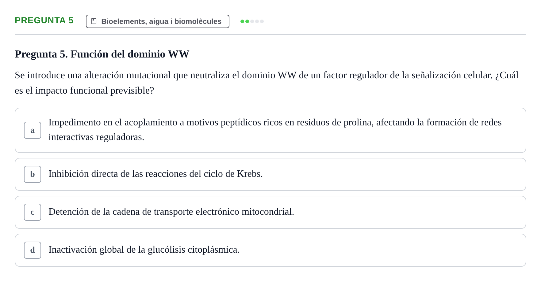 Enunciado: Pregunta 5