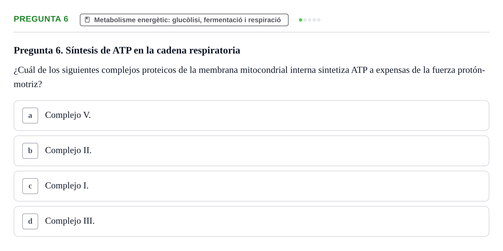 Enunciado: Pregunta 6