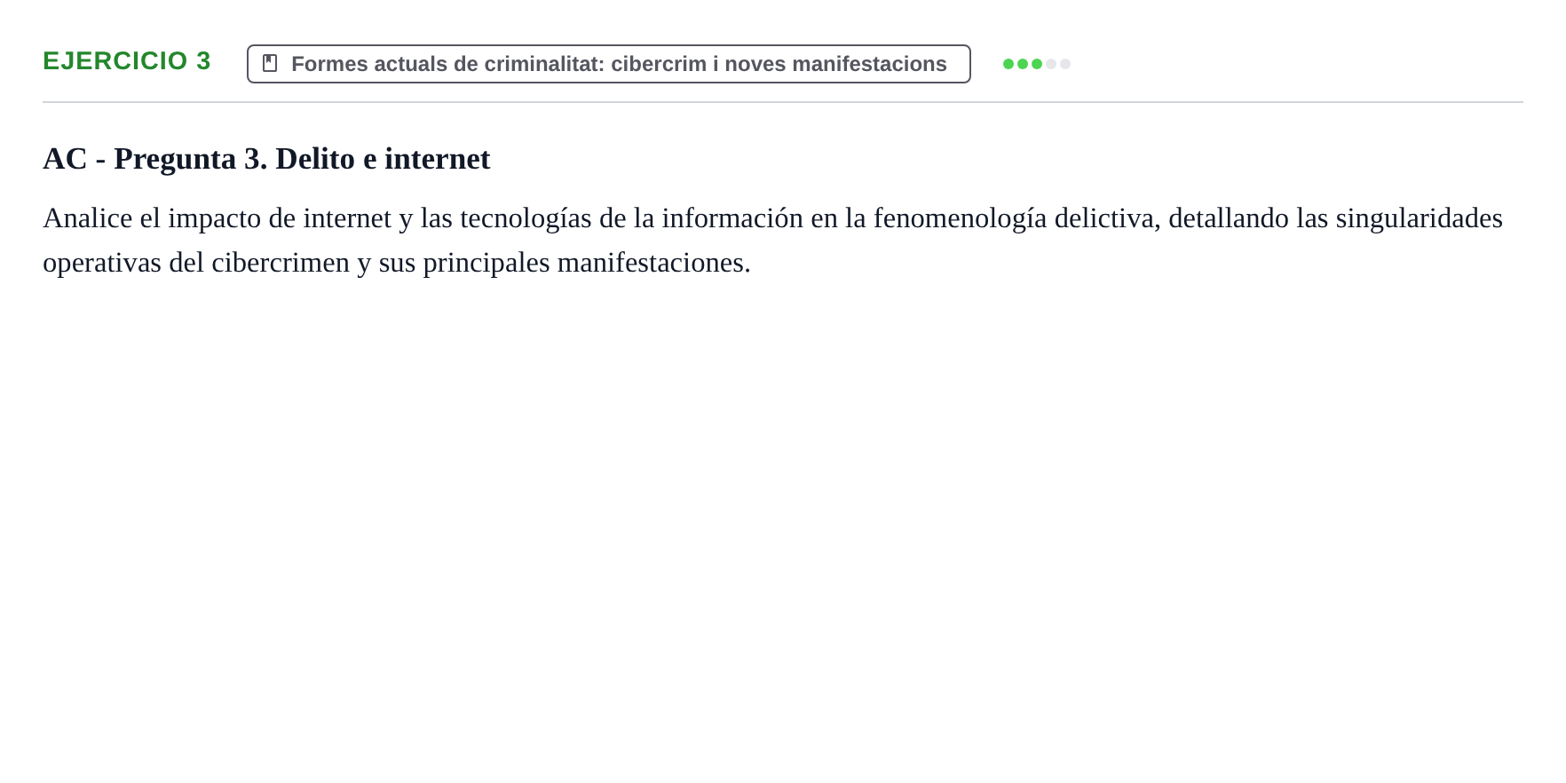 Enunciado: Problema 3 · Introducció a la Criminologia UB Examen final de síntesis (AC y AU)