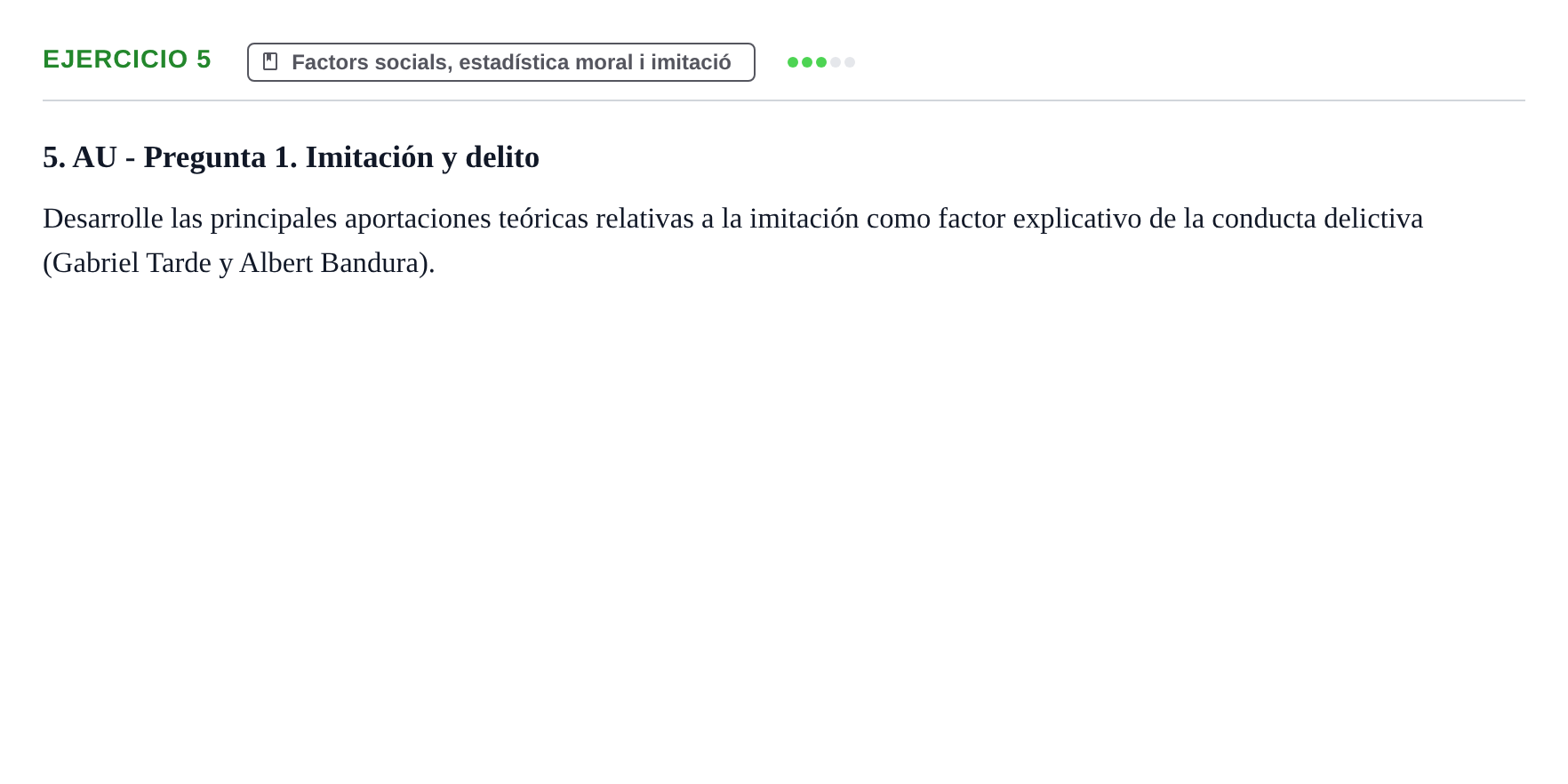 Enunciado: Problema 5 · Introducció a la Criminologia UB Examen final de síntesis (AC y AU)