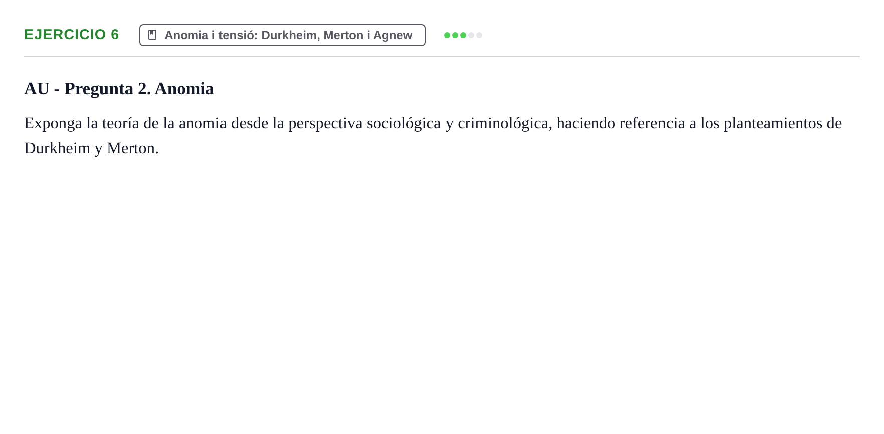 Enunciado: Problema 6 · Introducció a la Criminologia UB Examen final de síntesis (AC y AU)