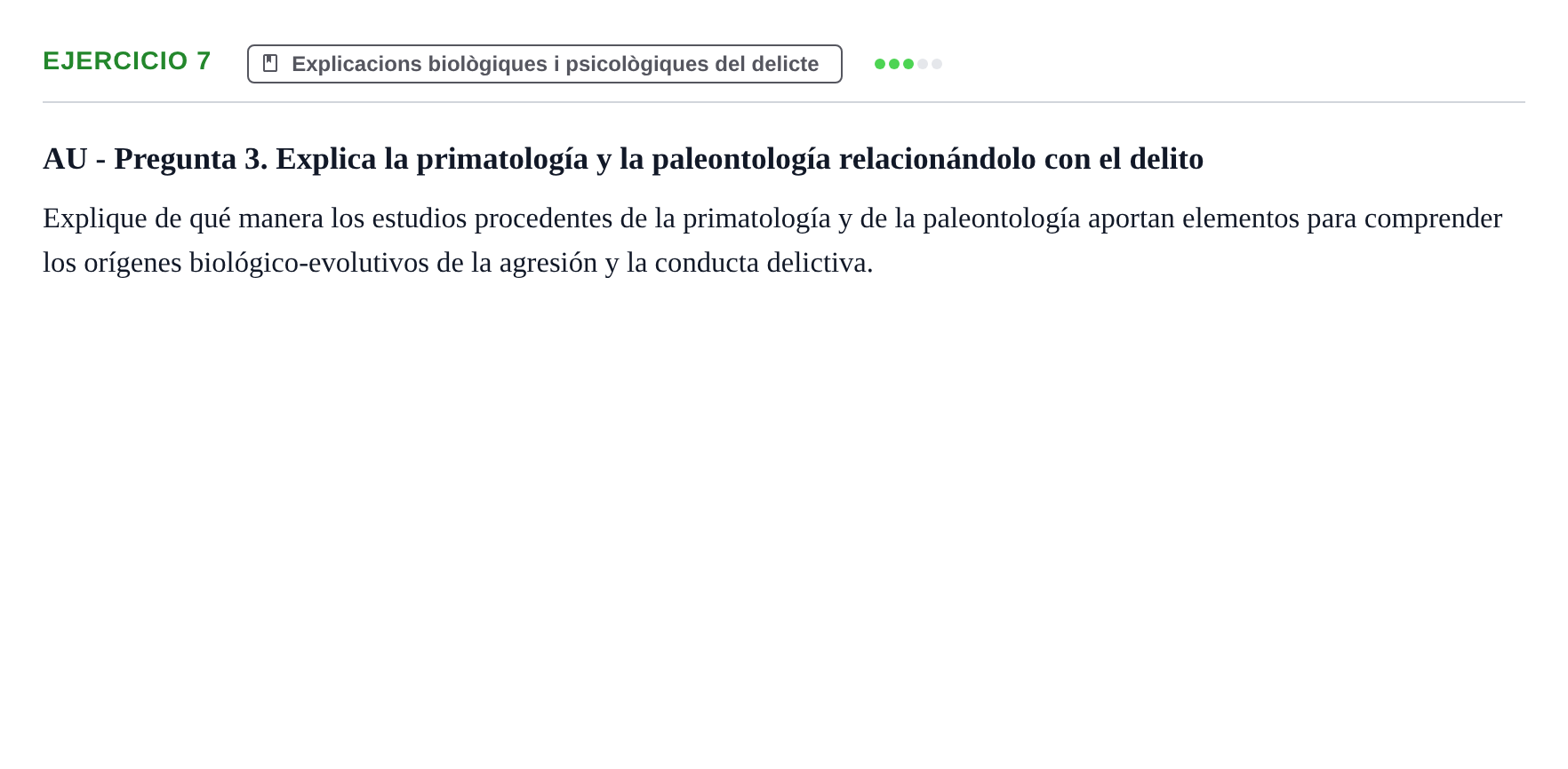 Enunciado: Problema 7 · Introducció a la Criminologia UB Examen final de síntesis (AC y AU)