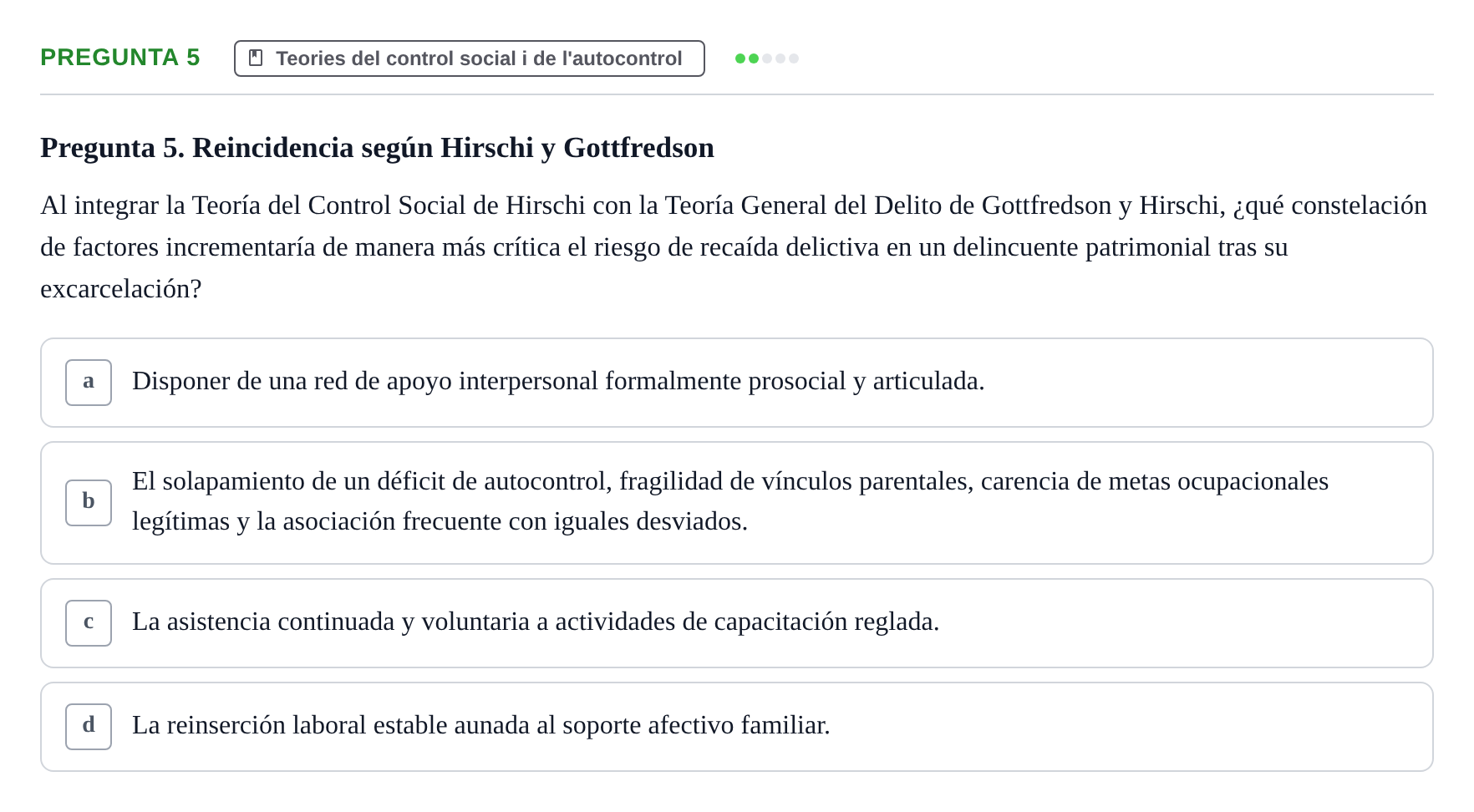 Enunciado: Pregunta 5