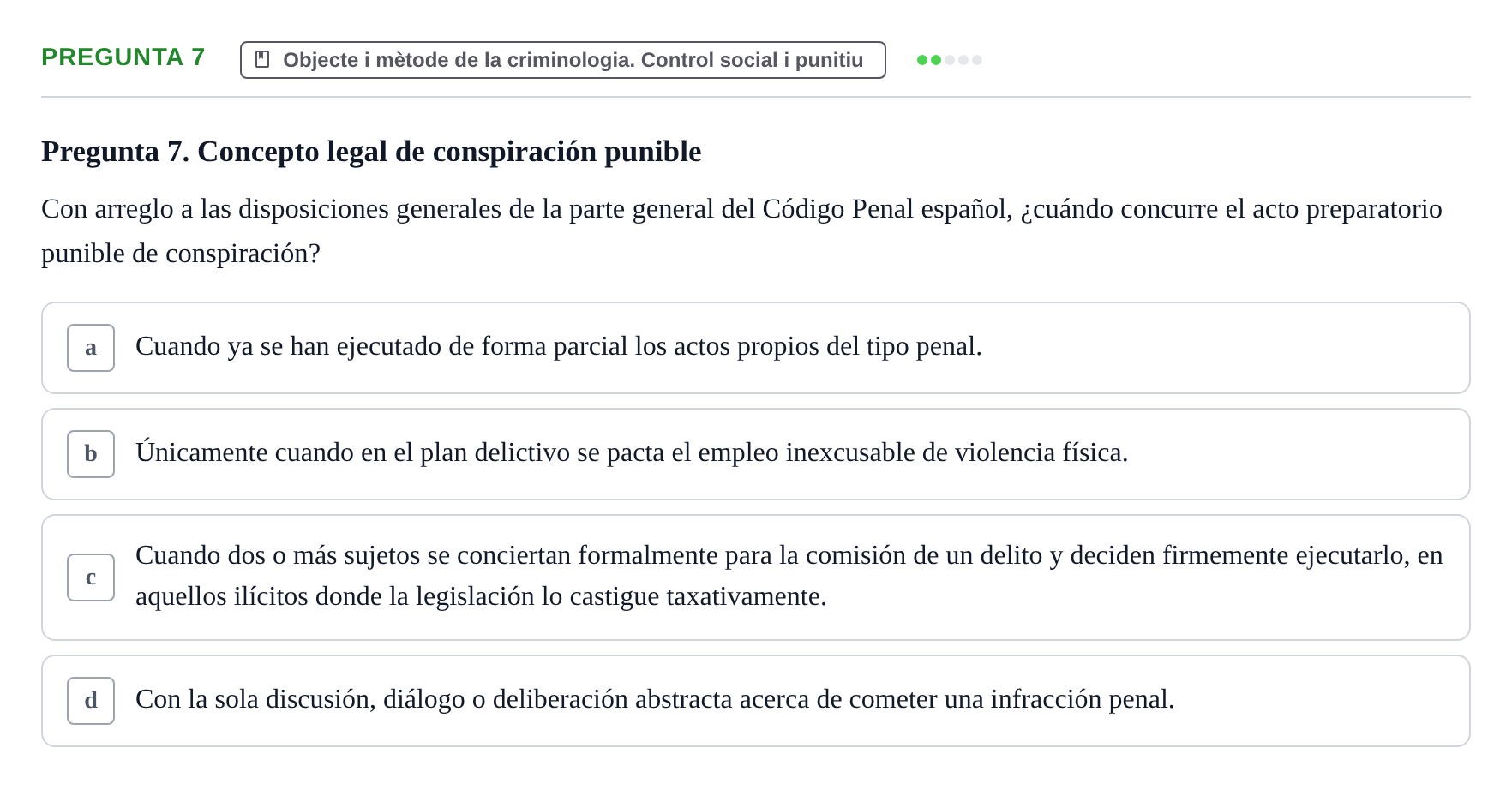 Enunciado: Pregunta 7