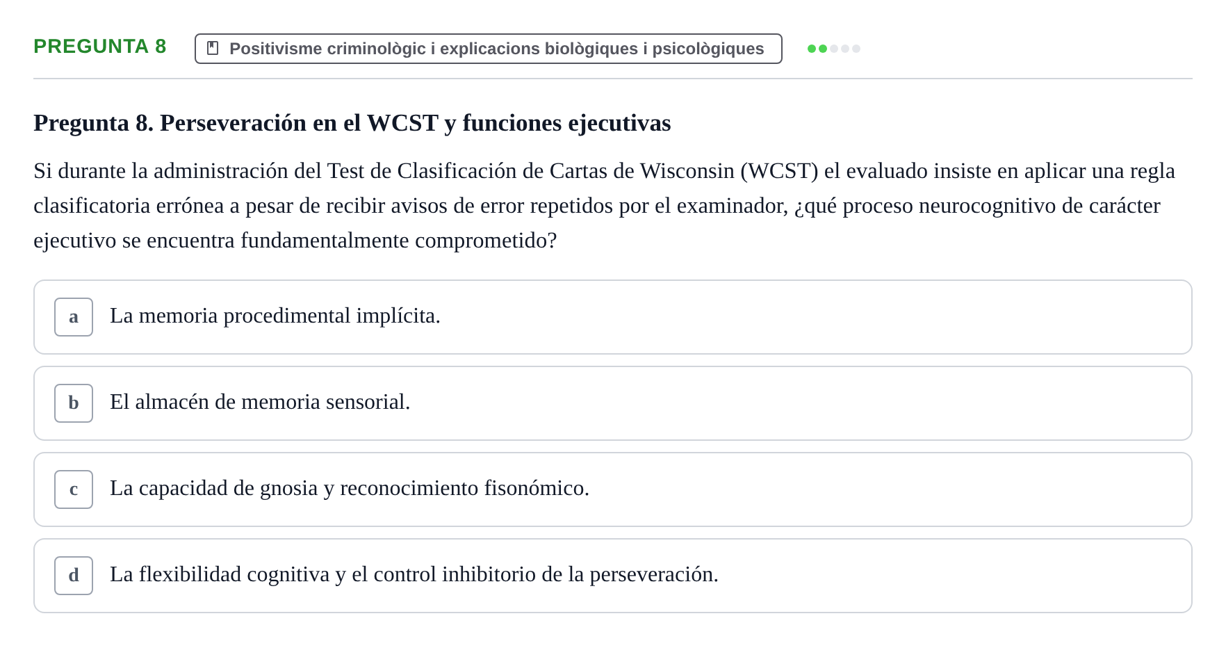 Enunciado: Pregunta 8
