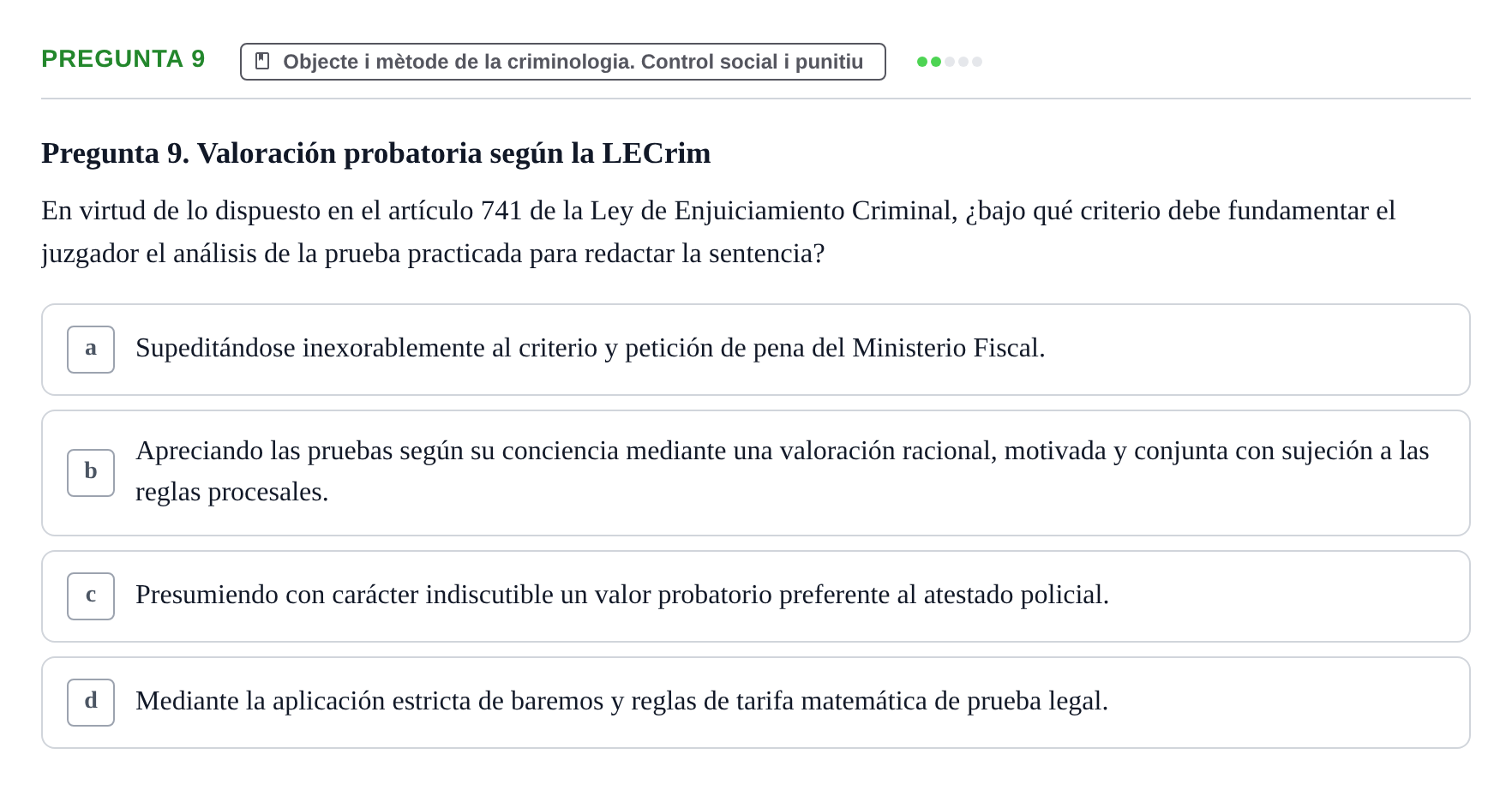 Enunciado: Pregunta 9