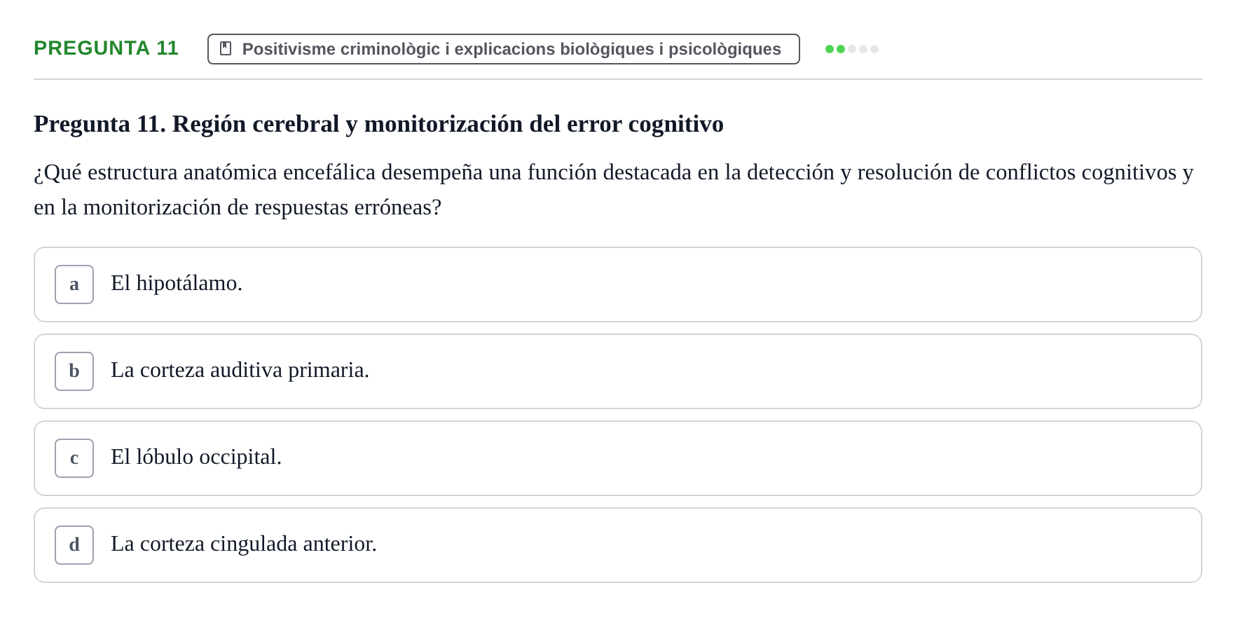 Enunciado: Pregunta 11