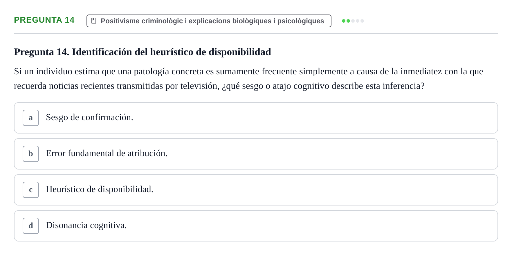 Enunciado: Pregunta 14