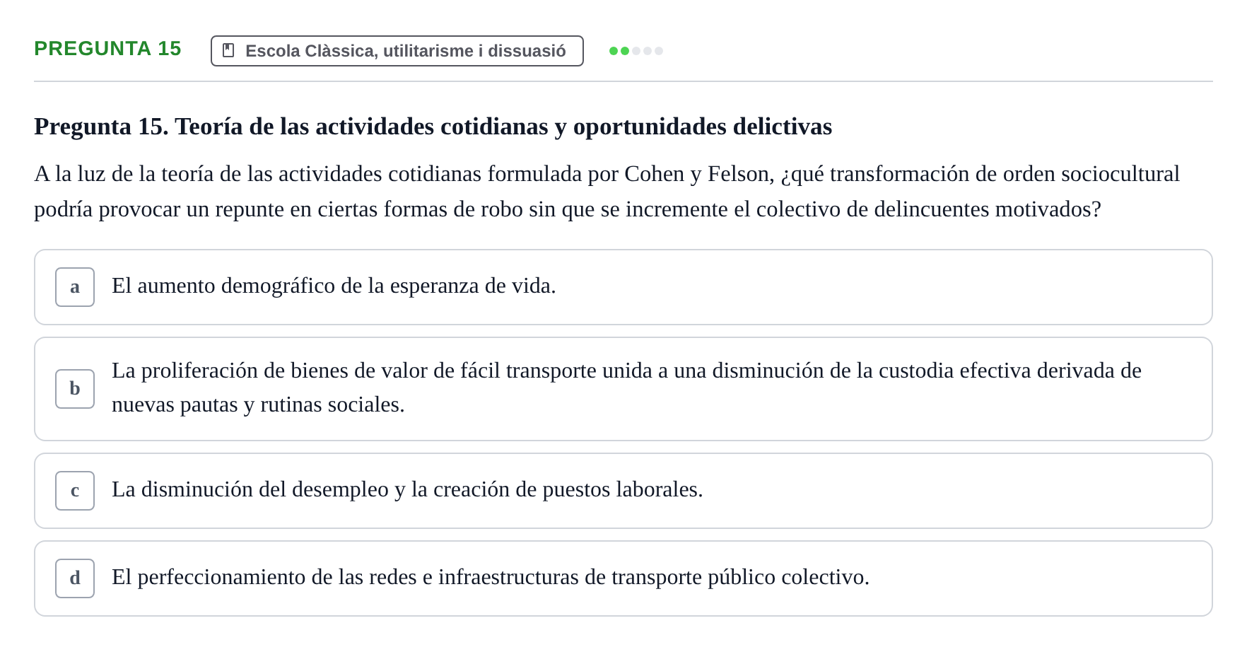 Enunciado: Pregunta 15