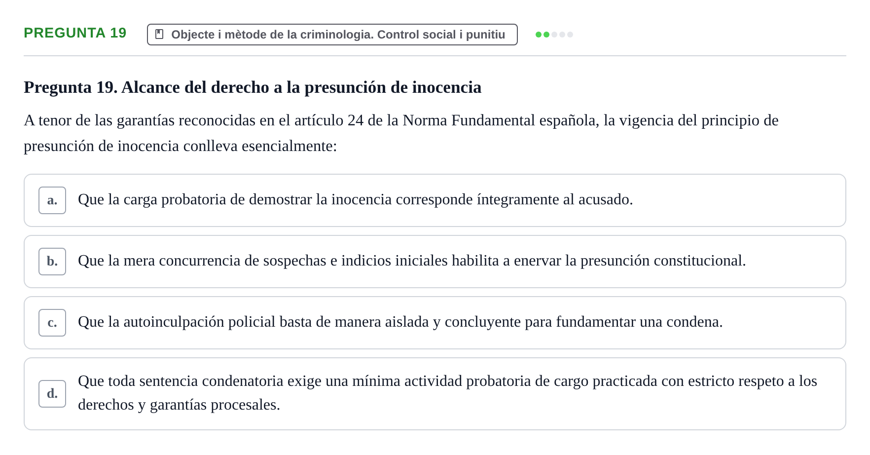 Enunciado: Pregunta 19