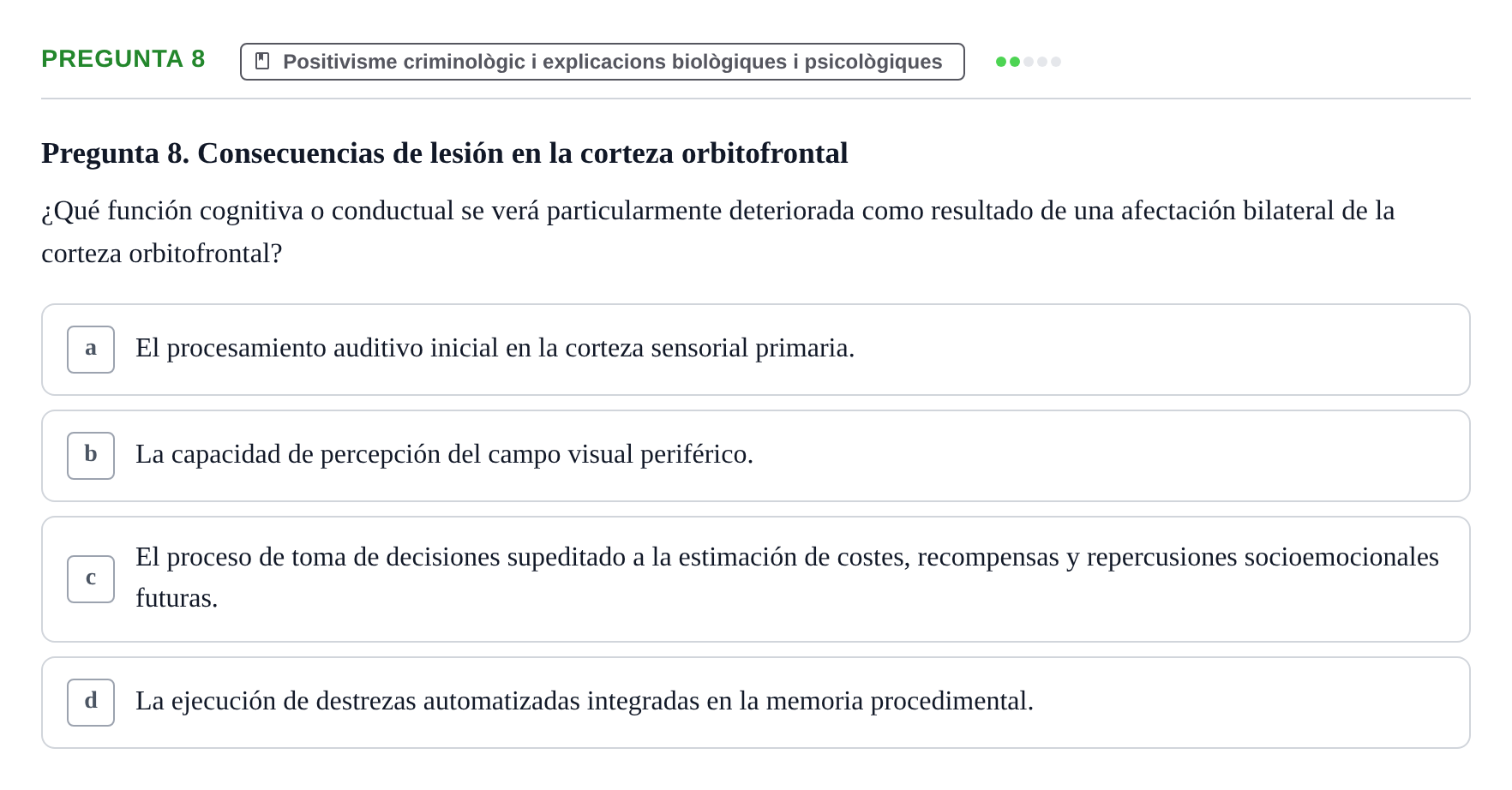 Enunciado: Pregunta 8