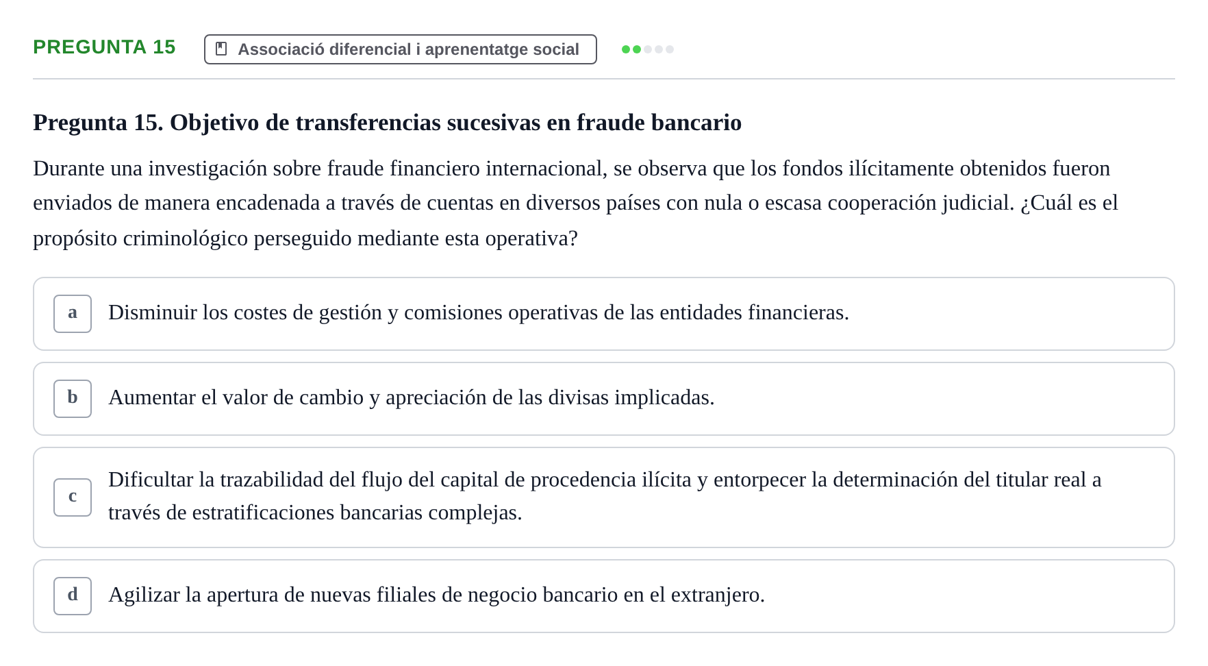 Enunciado: Pregunta 15