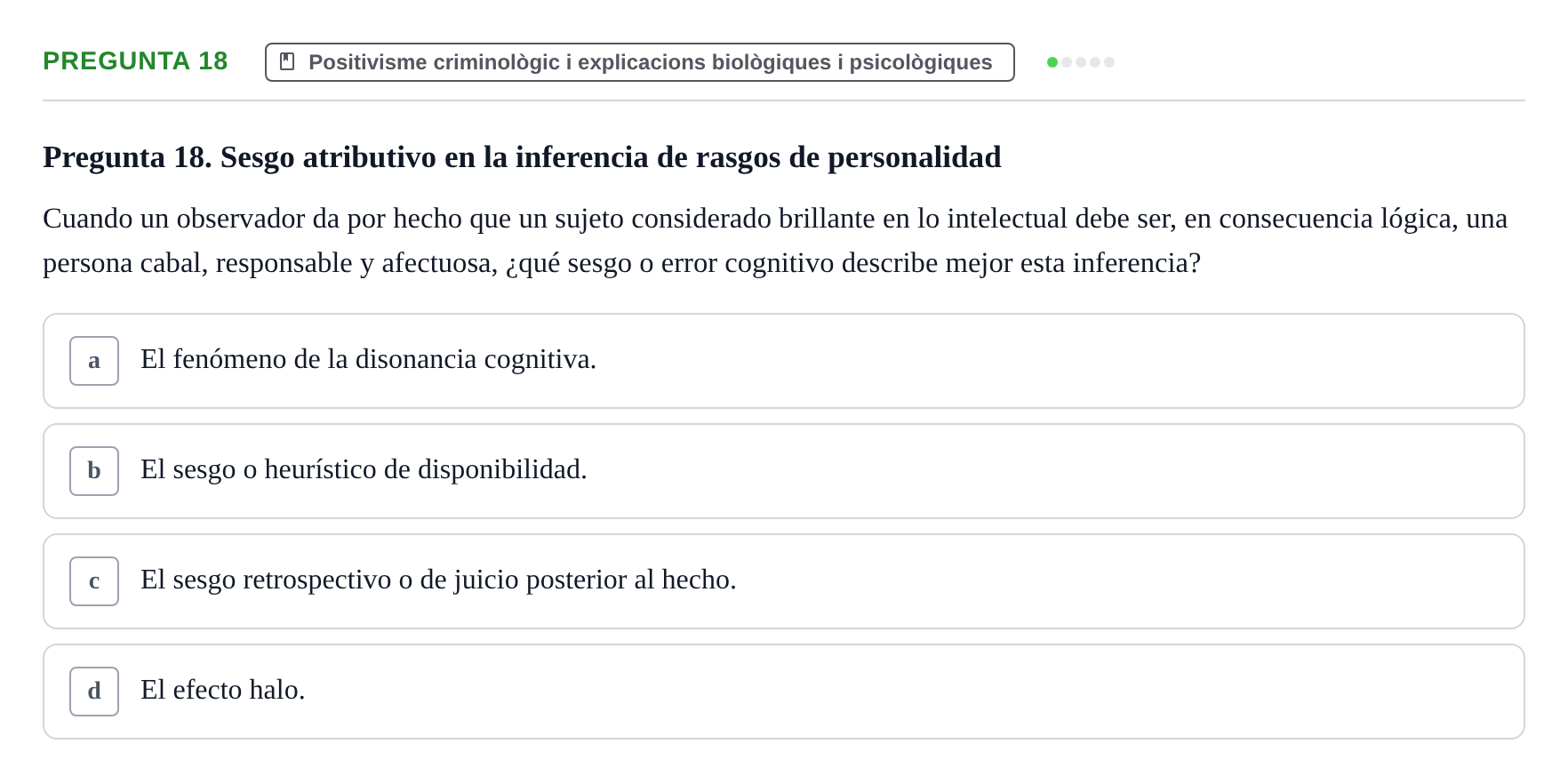 Enunciado: Pregunta 18