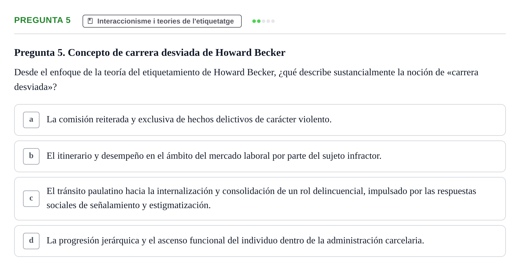 Enunciado: Pregunta 5