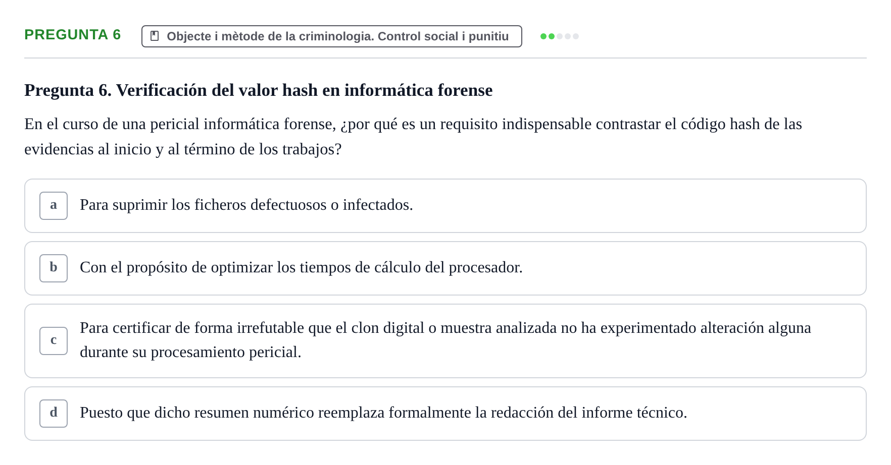 Enunciado: Pregunta 6
