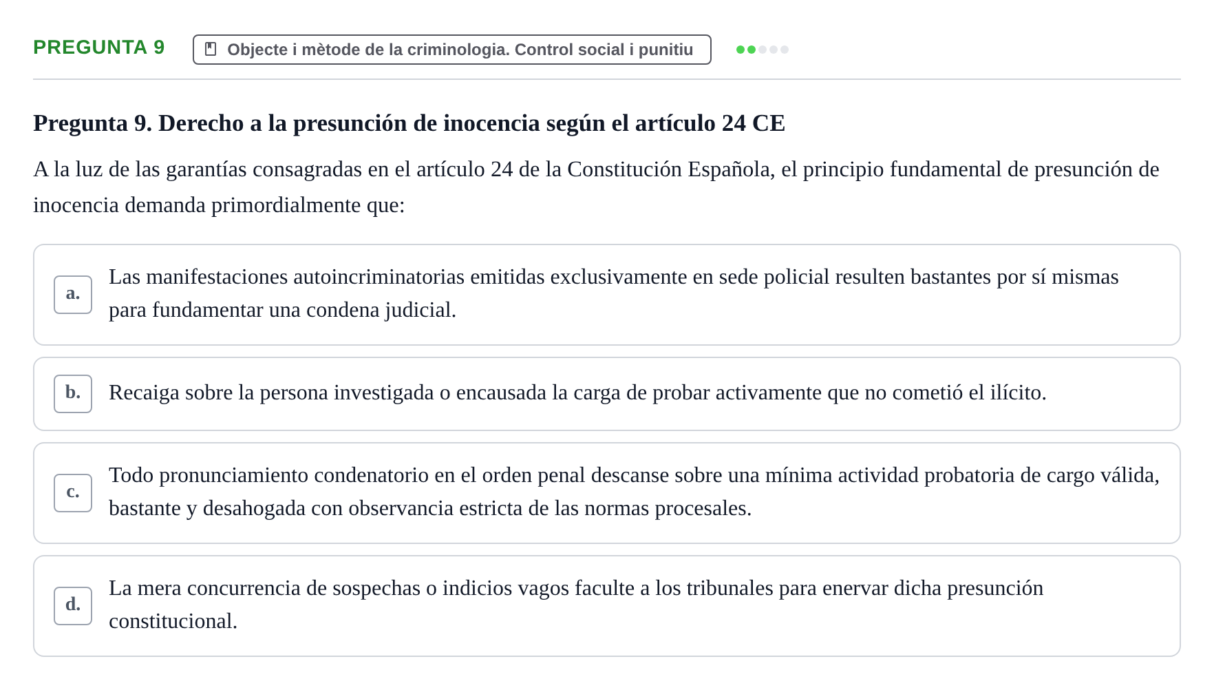 Enunciado: Pregunta 9