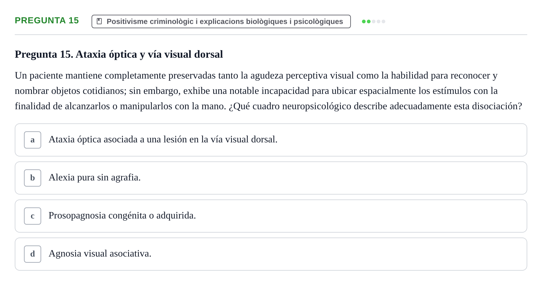 Enunciado: Pregunta 15