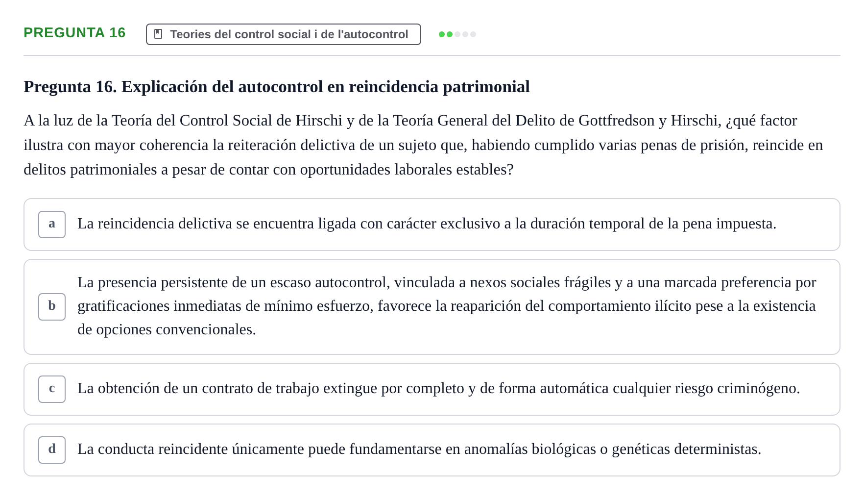 Enunciado: Pregunta 16