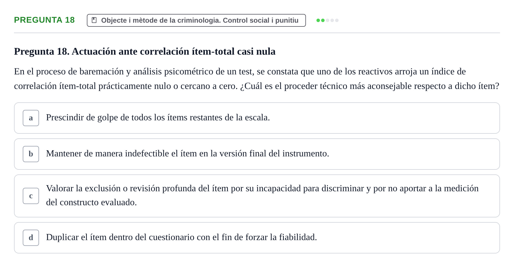 Enunciado: Pregunta 18