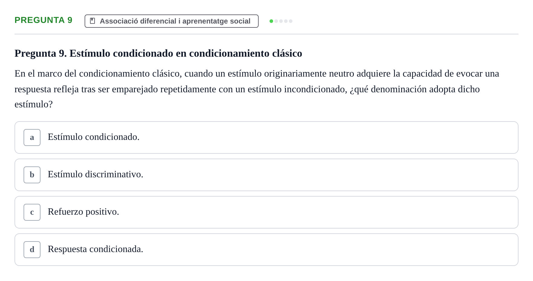 Enunciado: Pregunta 9