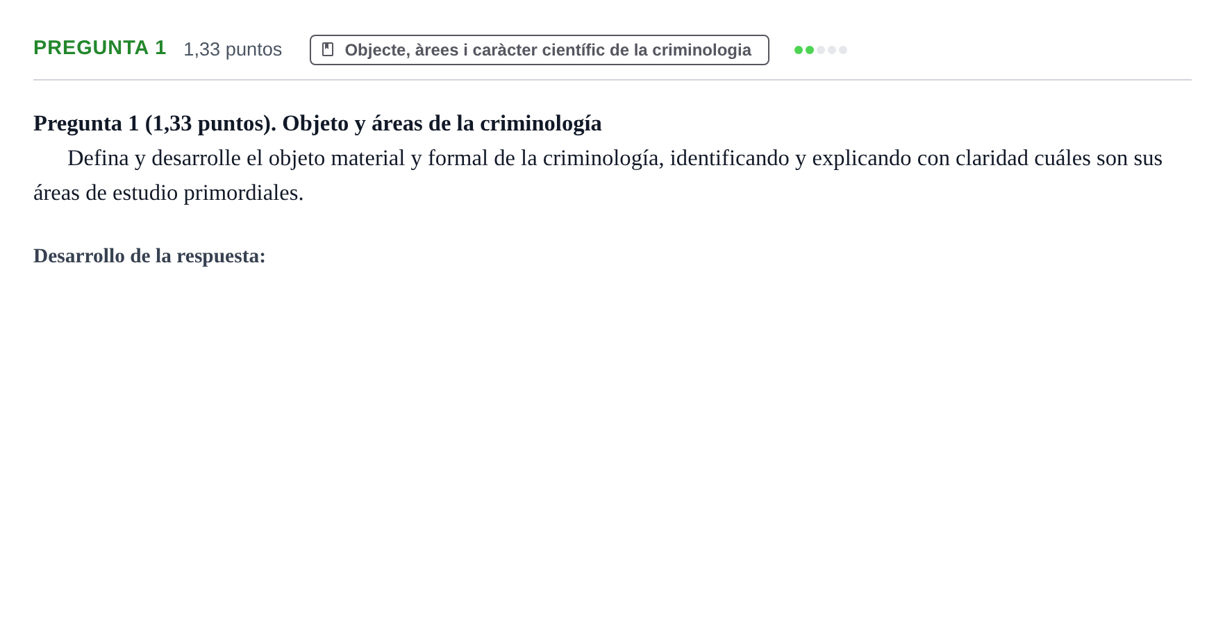 Enunciado: Pregunta 1 · Introducció a la Criminologia UB 2024