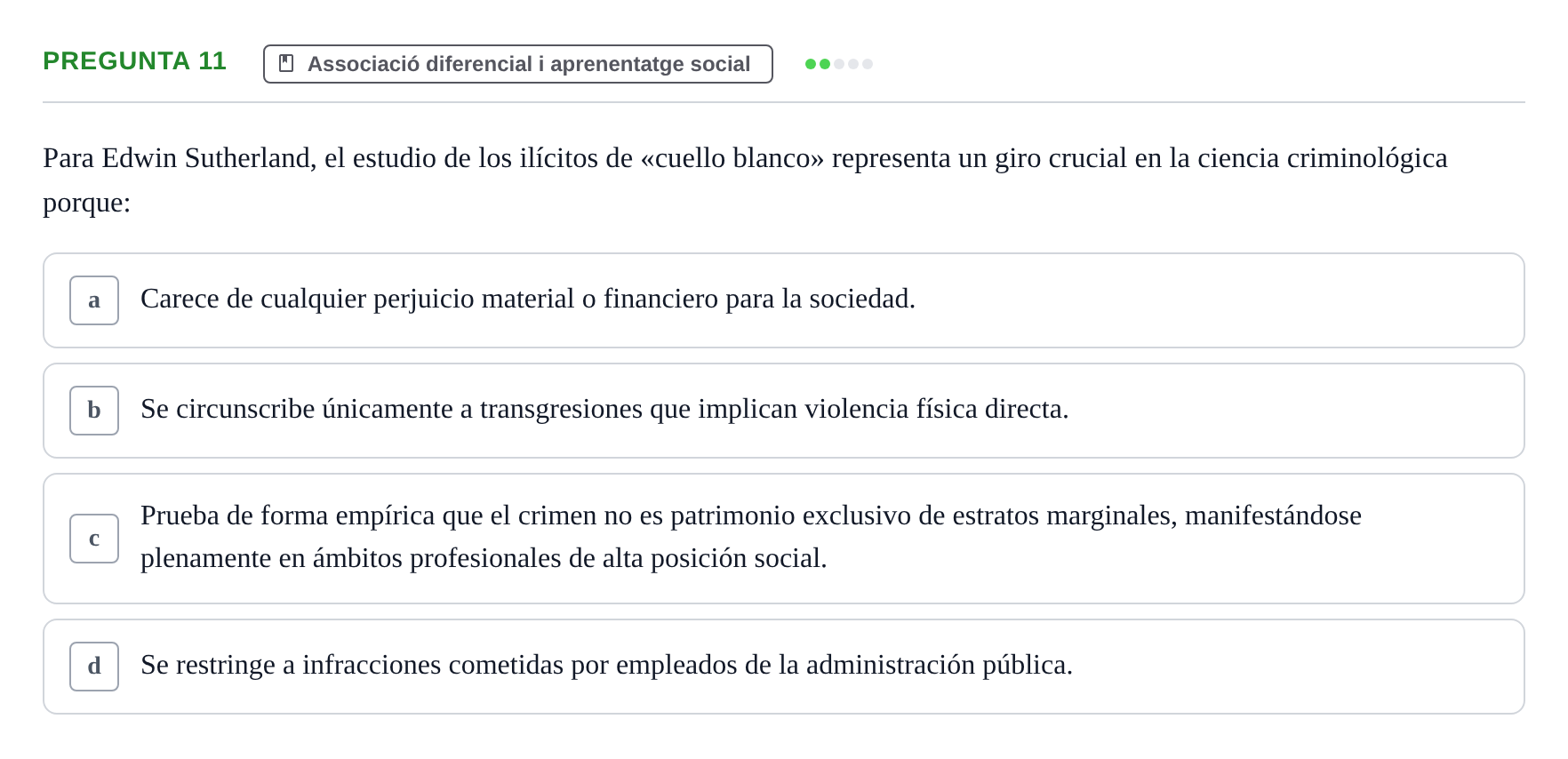 Enunciado: Pregunta 11