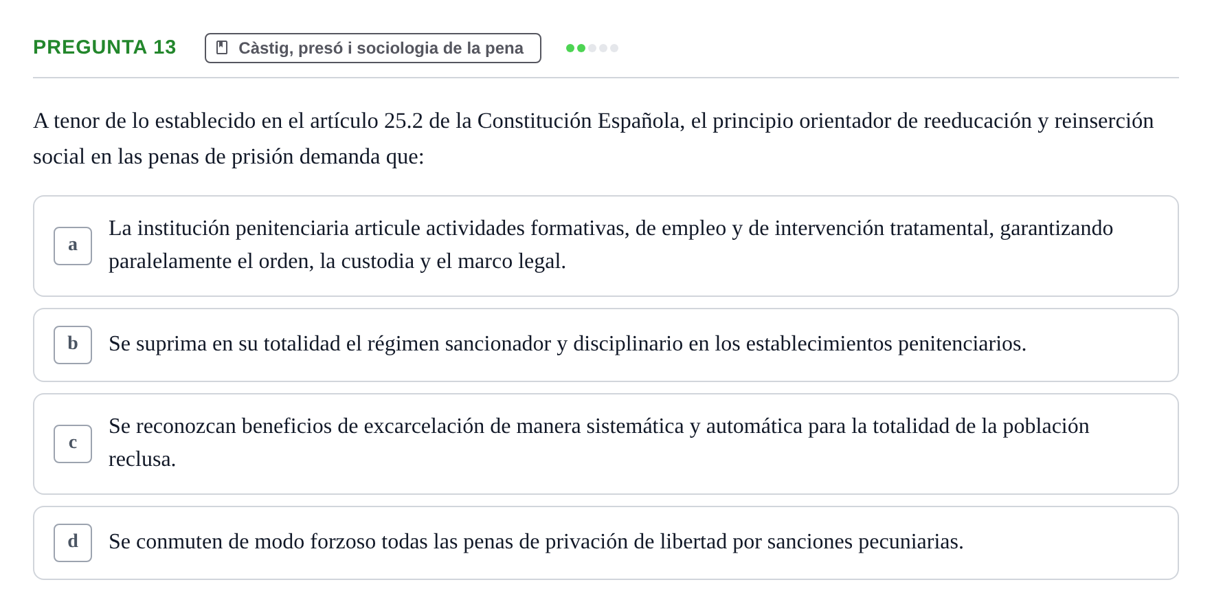 Enunciado: Pregunta 13