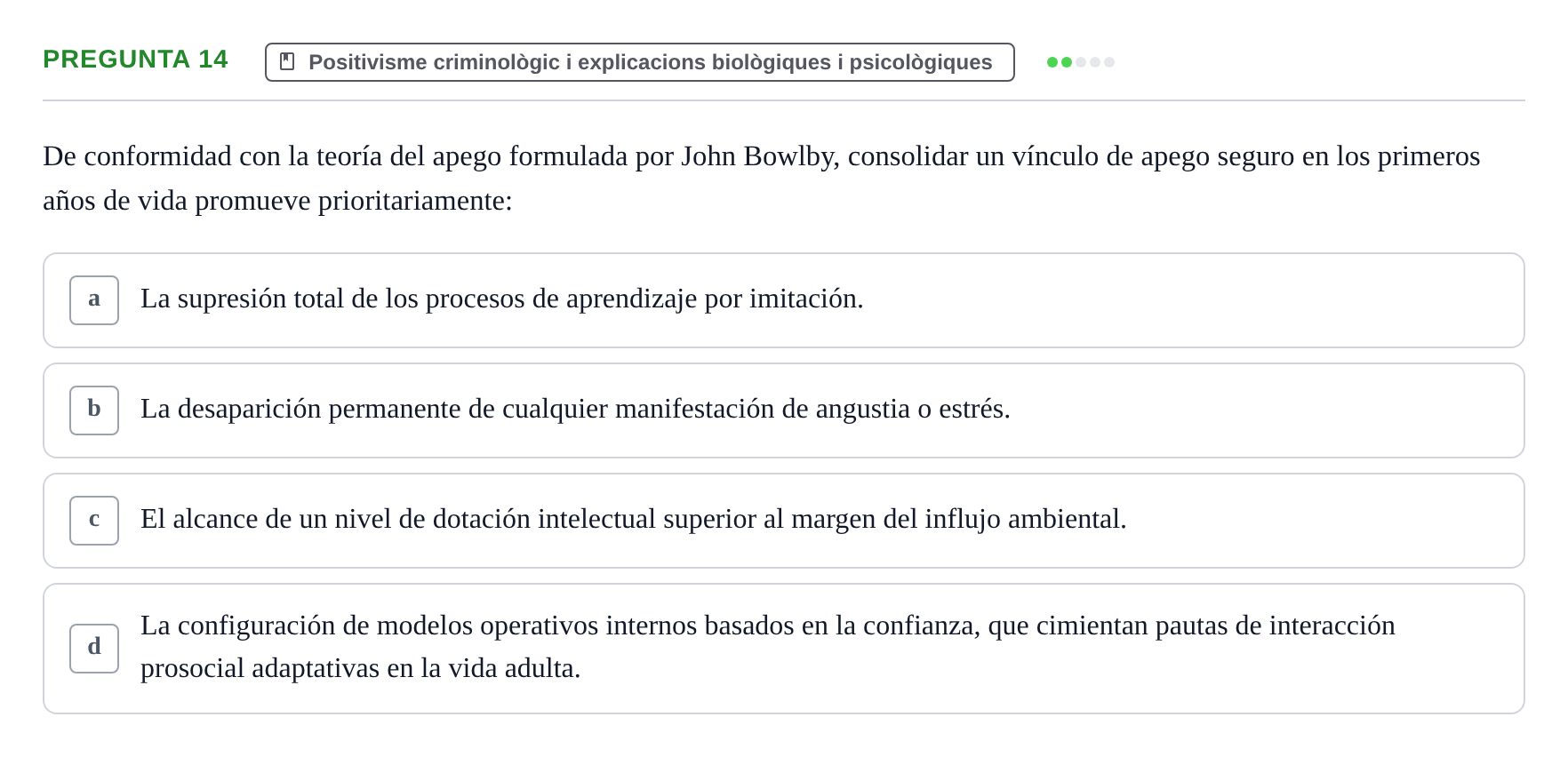 Enunciado: Pregunta 14