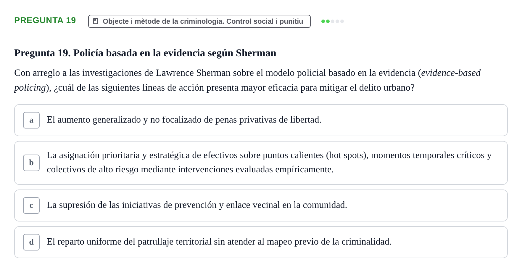 Enunciado: Pregunta 19