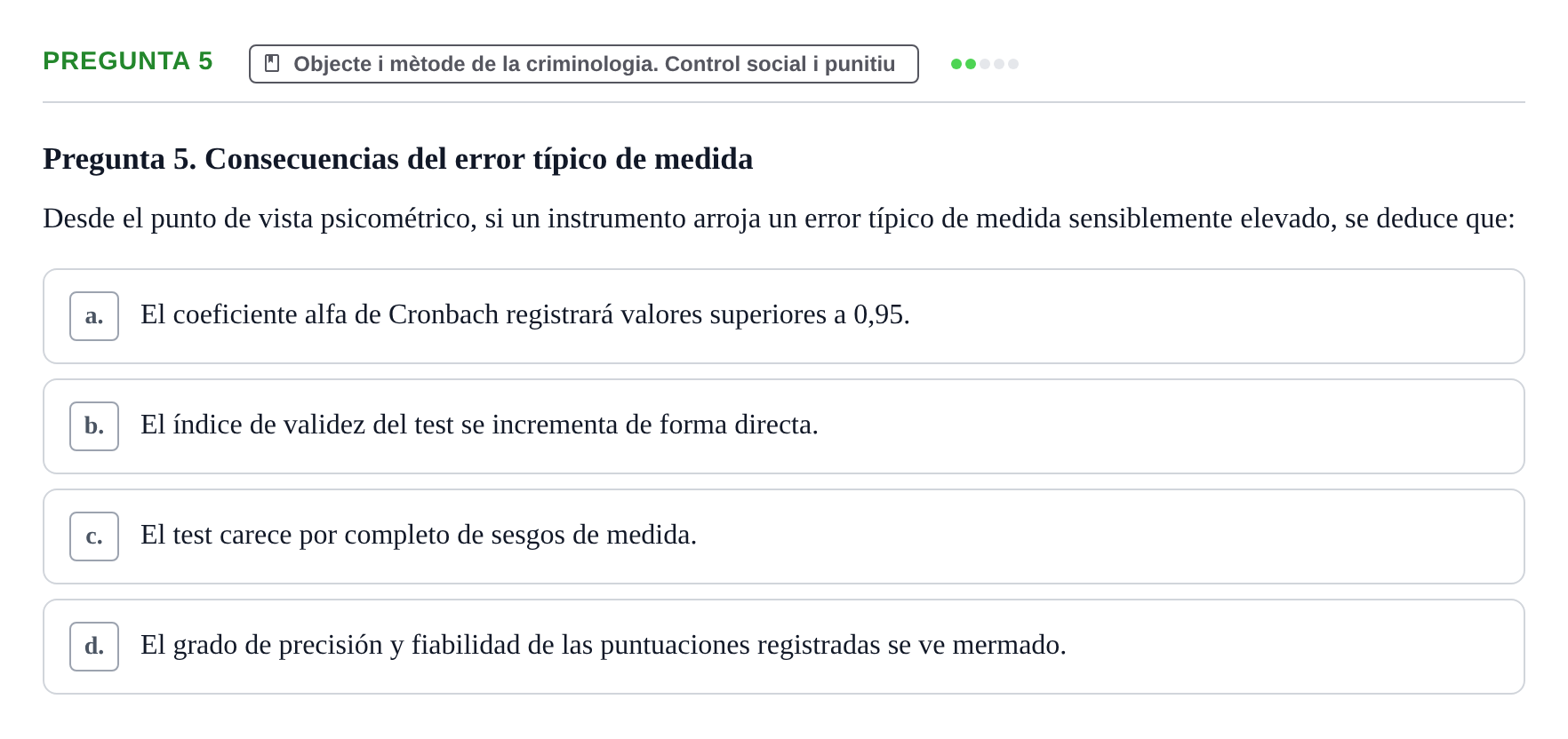 Enunciado: Pregunta 5