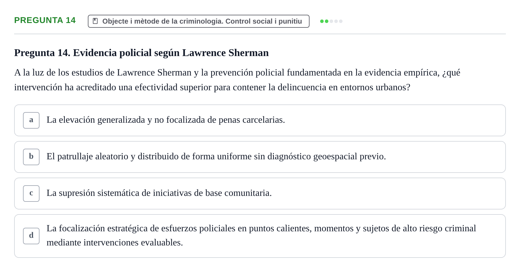 Enunciado: Pregunta 14