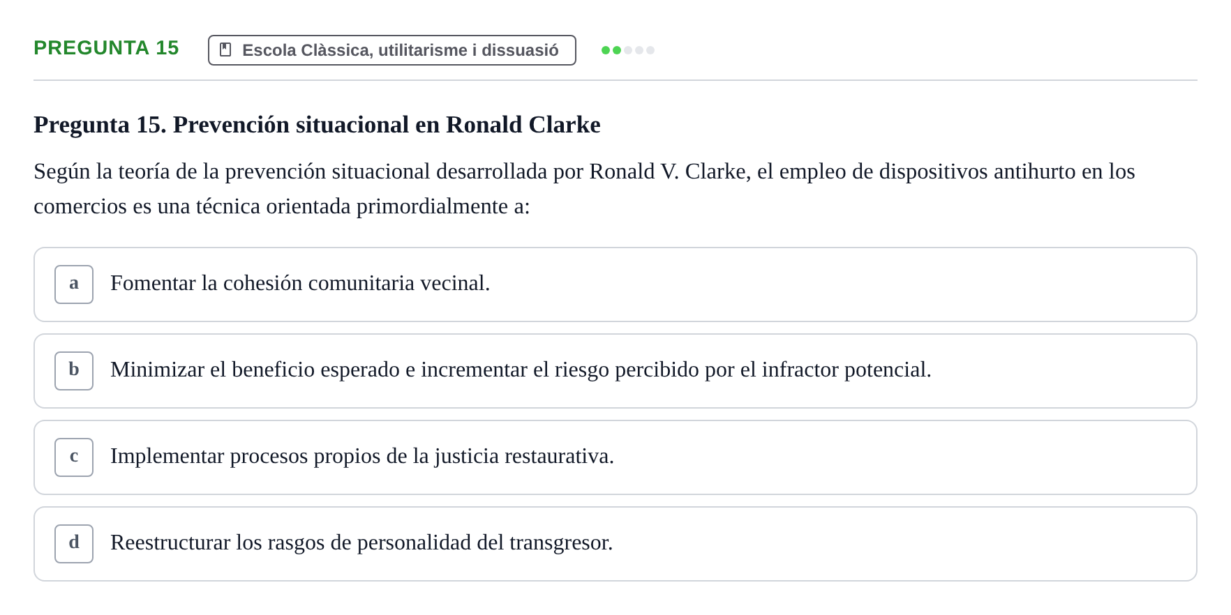 Enunciado: Pregunta 15