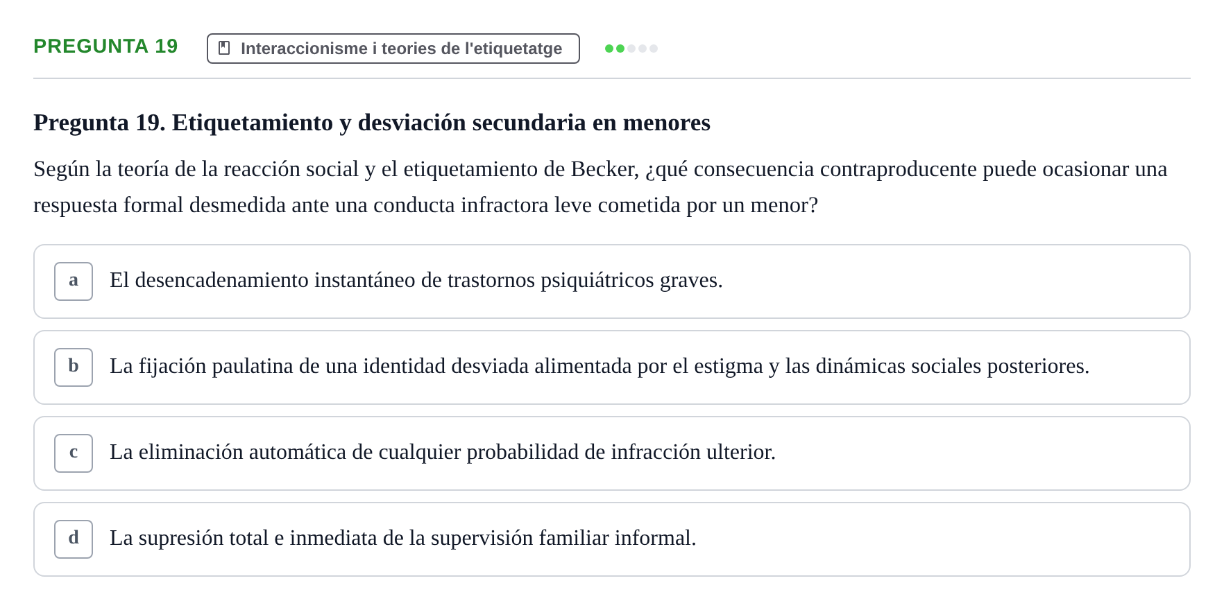 Enunciado: Pregunta 19