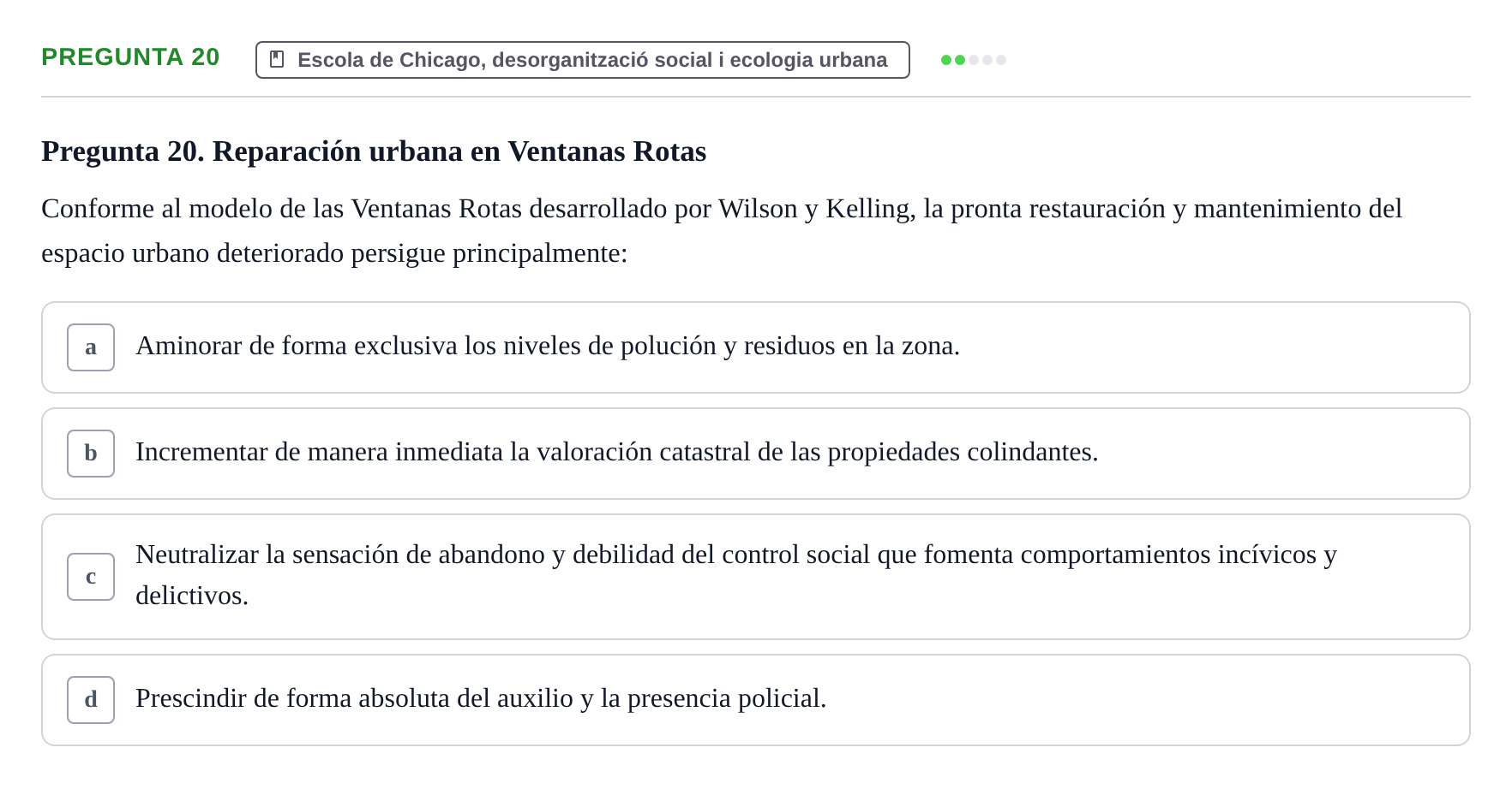 Enunciado: Pregunta 20