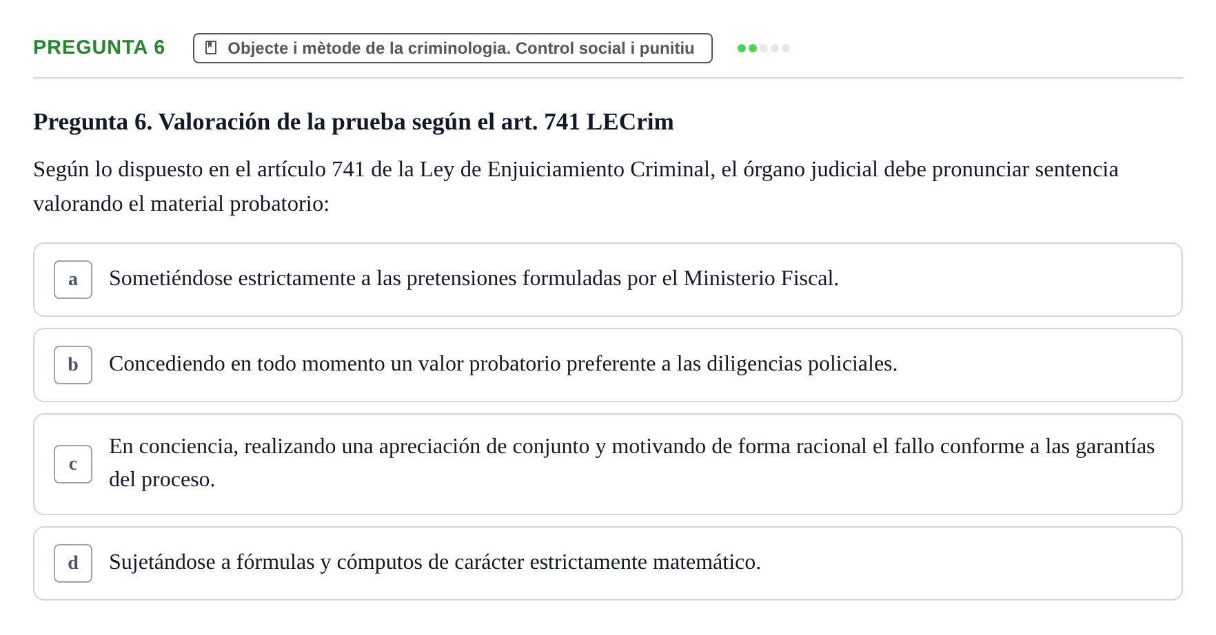 Enunciado: Pregunta 6