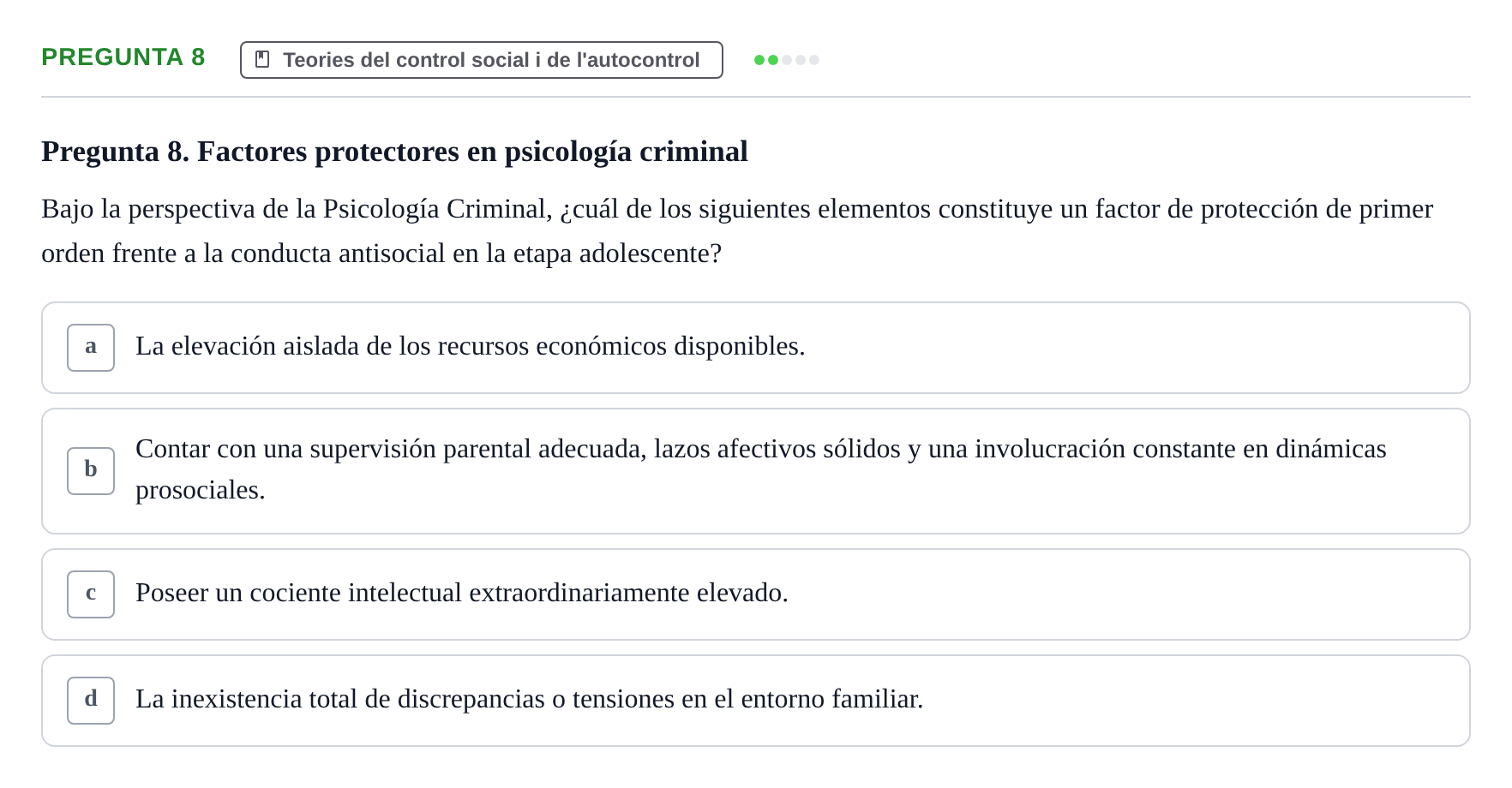 Enunciado: Pregunta 8