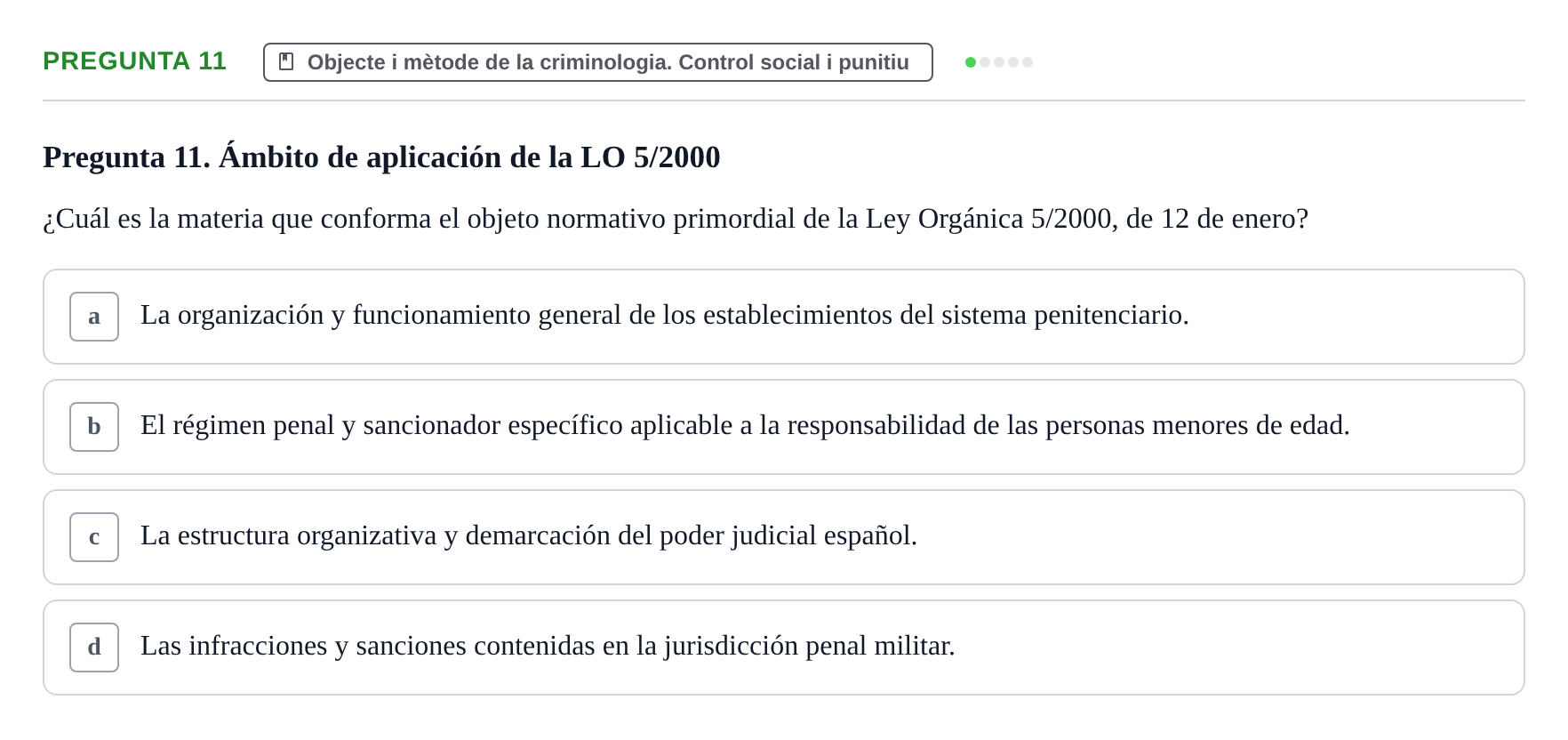 Enunciado: Pregunta 11