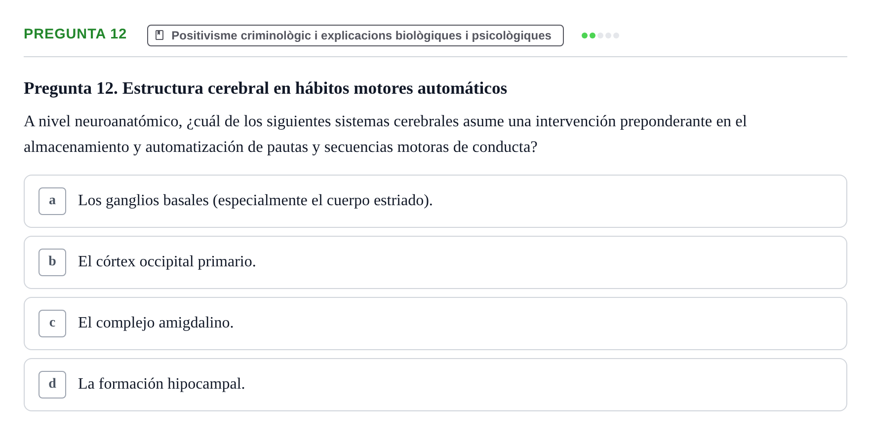 Enunciado: Pregunta 12