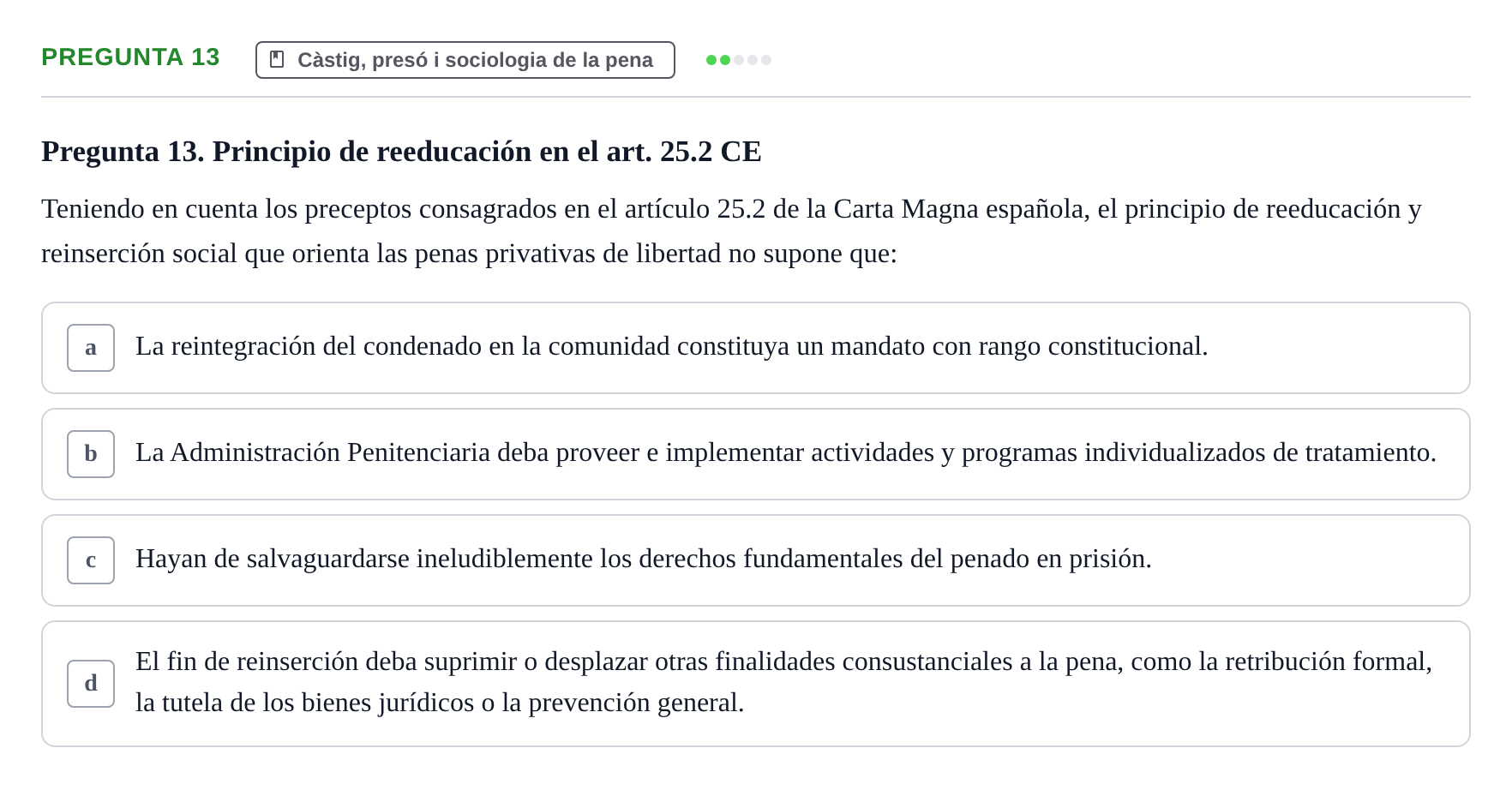 Enunciado: Pregunta 13