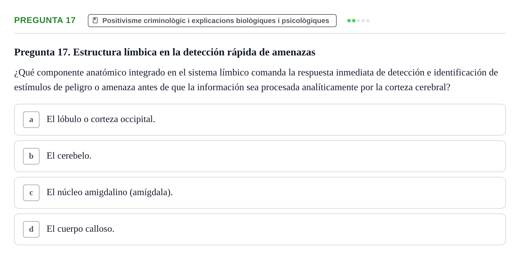 Enunciado: Pregunta 17
