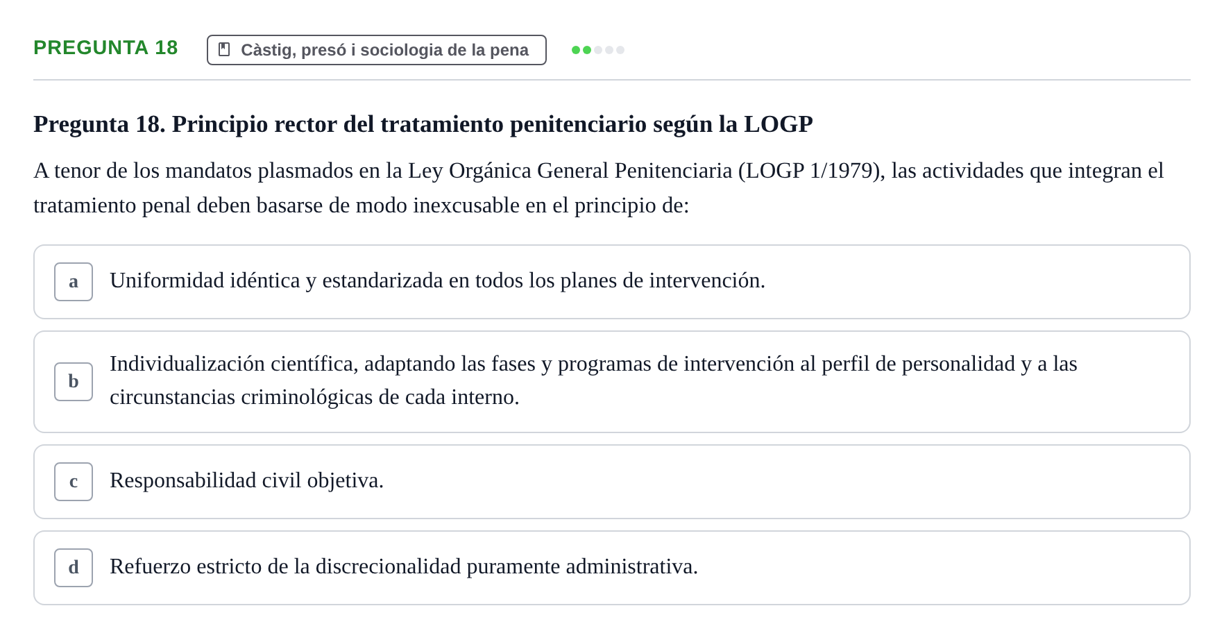 Enunciado: Pregunta 18