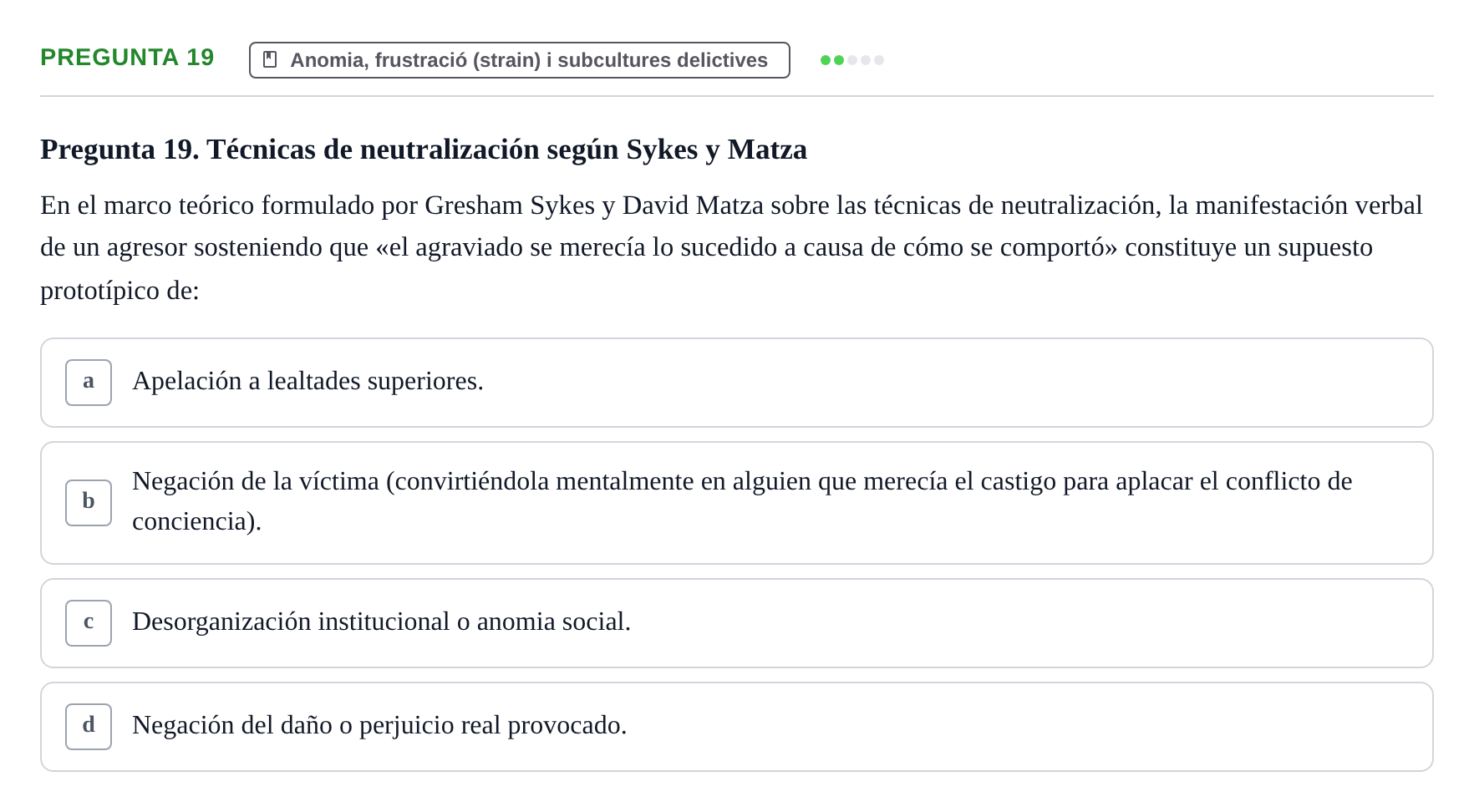 Enunciado: Pregunta 19