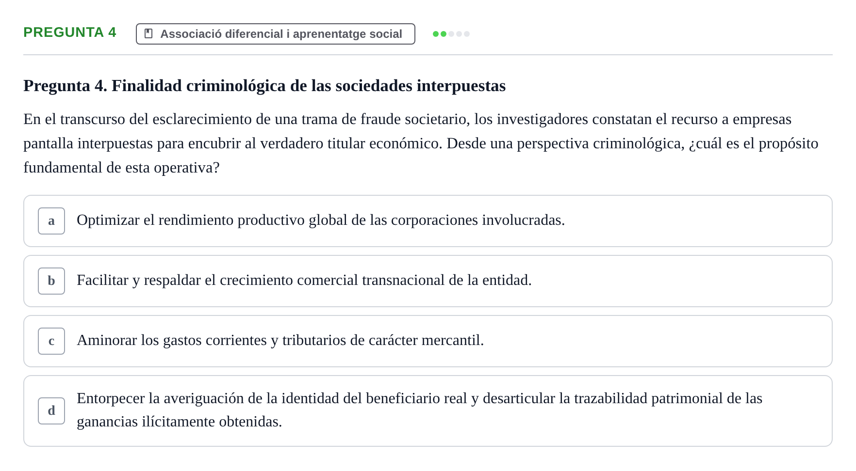 Enunciado: Pregunta 4