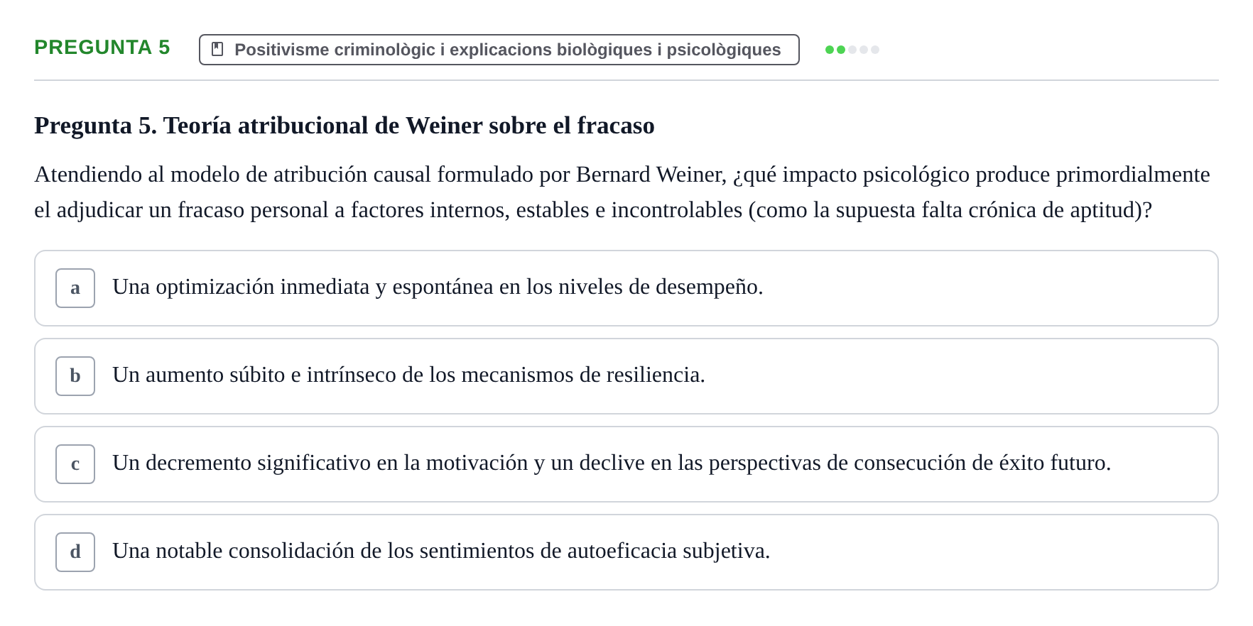 Enunciado: Pregunta 5