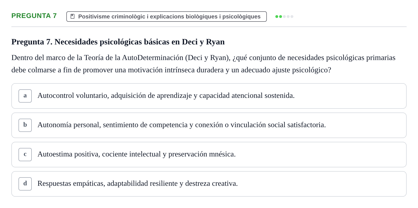 Enunciado: Pregunta 7