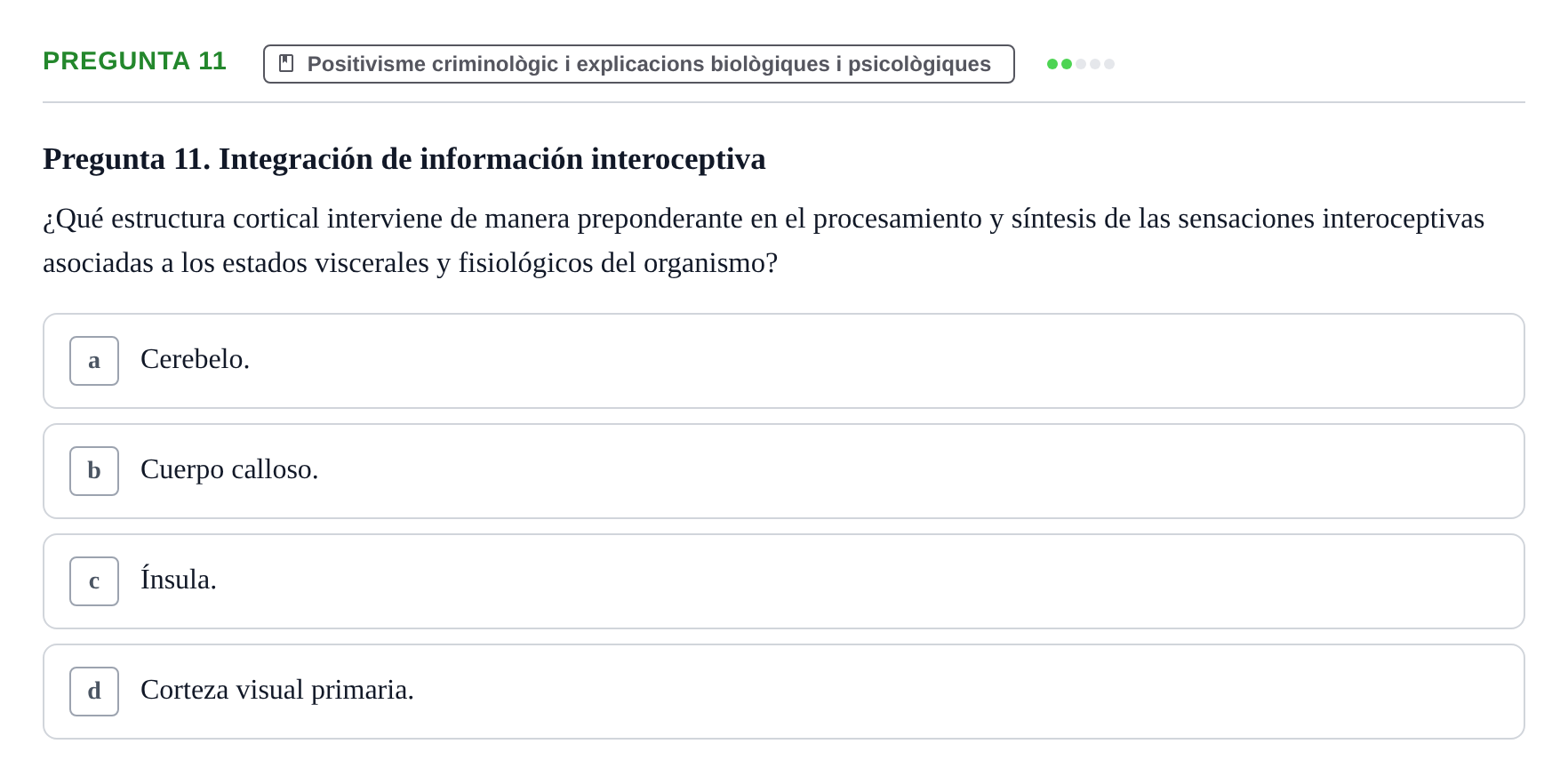 Enunciado: Pregunta 11