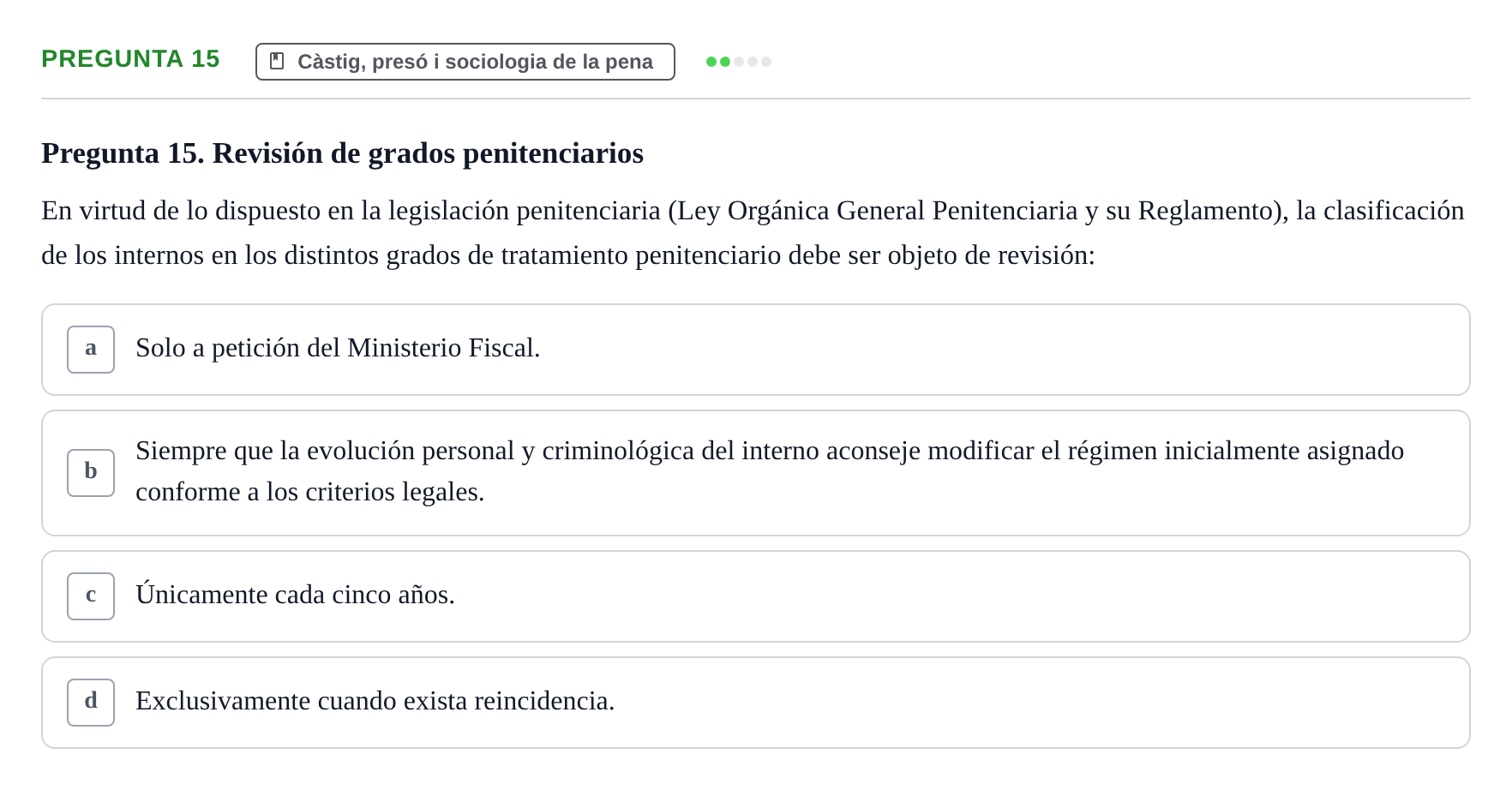 Enunciado: Pregunta 15