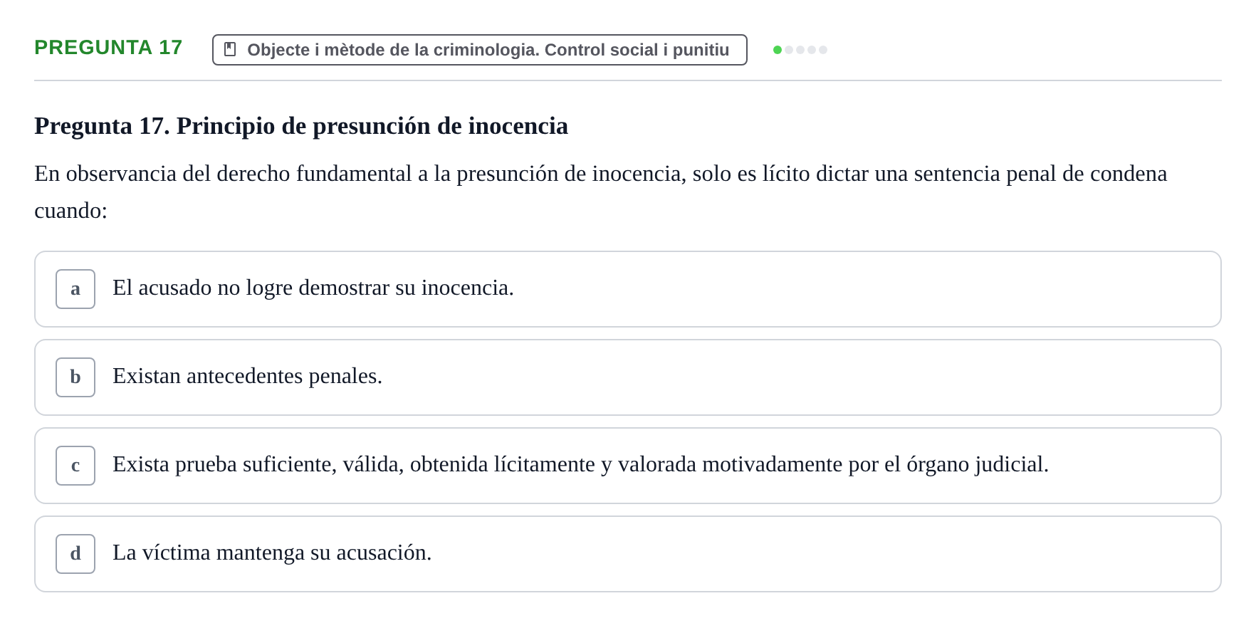 Enunciado: Pregunta 17